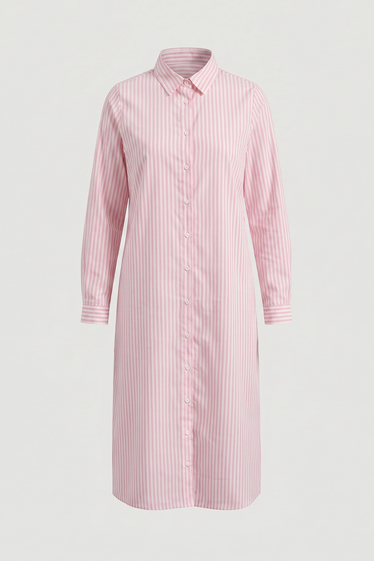 Çizgili Uzun Tunik 3125 - AÇIK PEMBE |  