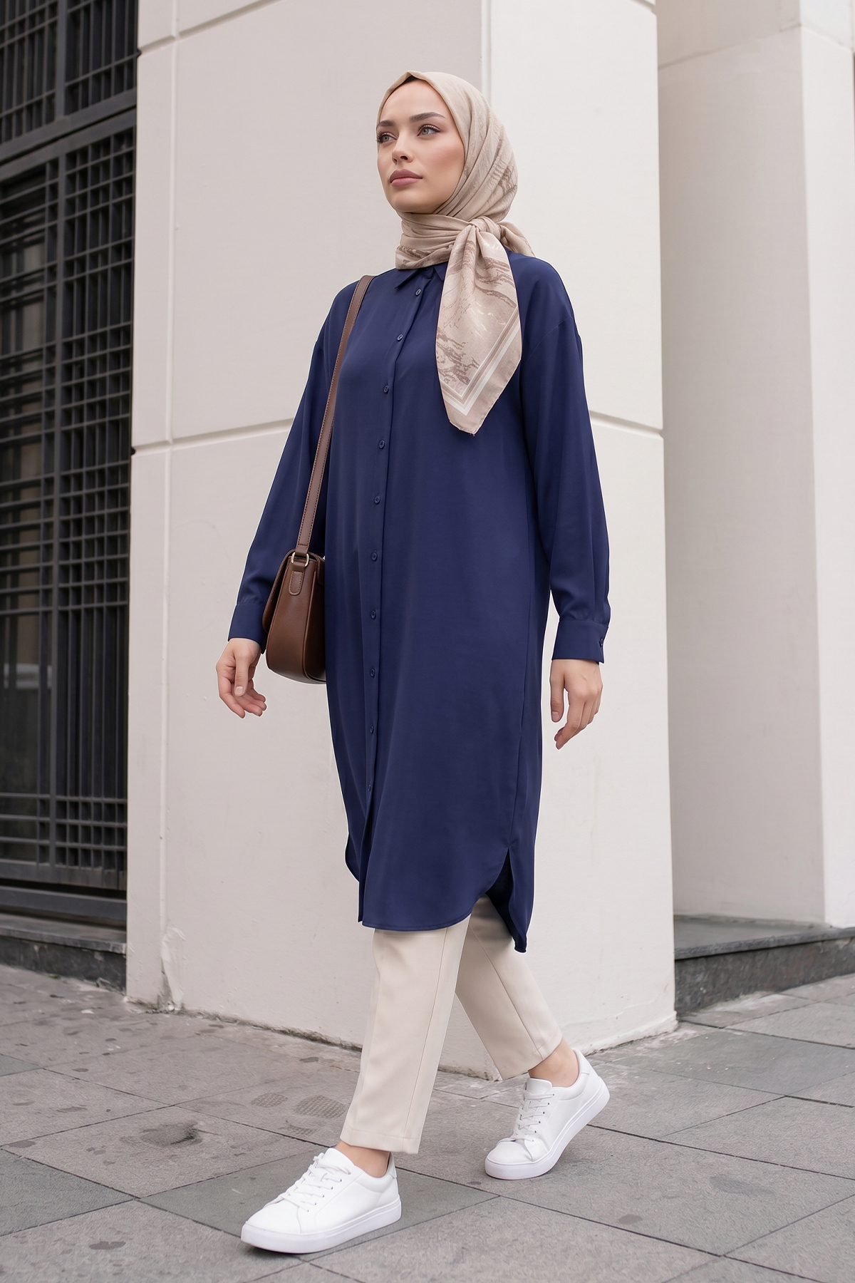 Basic Klasik Uzun Tunik 4061 - LACİVERT |  
