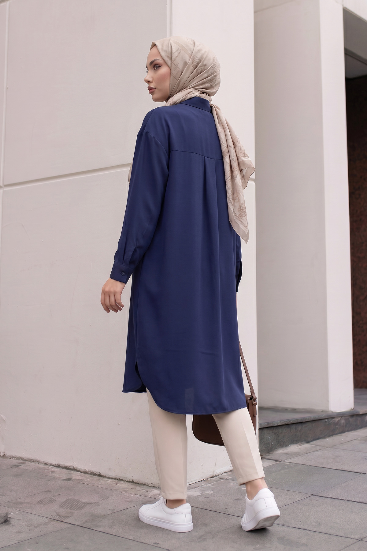 Basic Klasik Uzun Tunik 4061 - LACİVERT |  