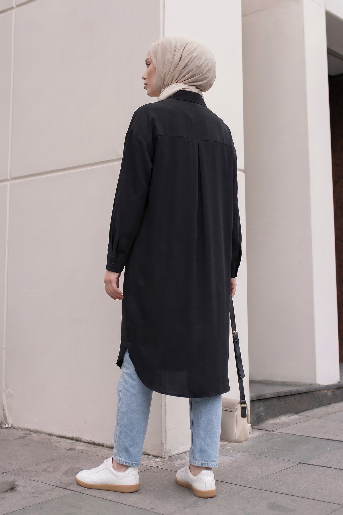 Basic Klasik Uzun Tunik 4061 - SİYAH |  