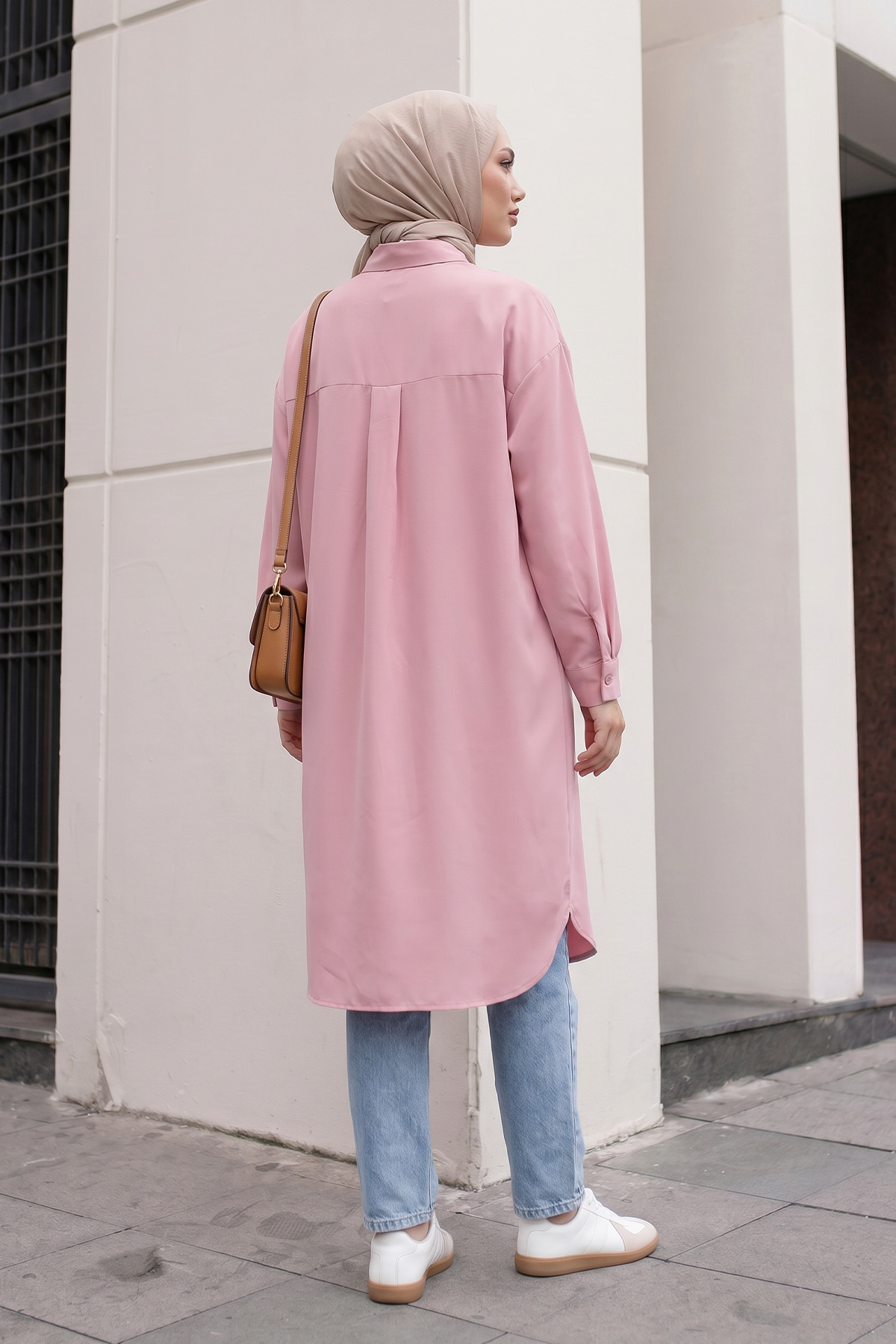 Basic Klasik Uzun Tunik 4061 - PUDRA PEMBE |  