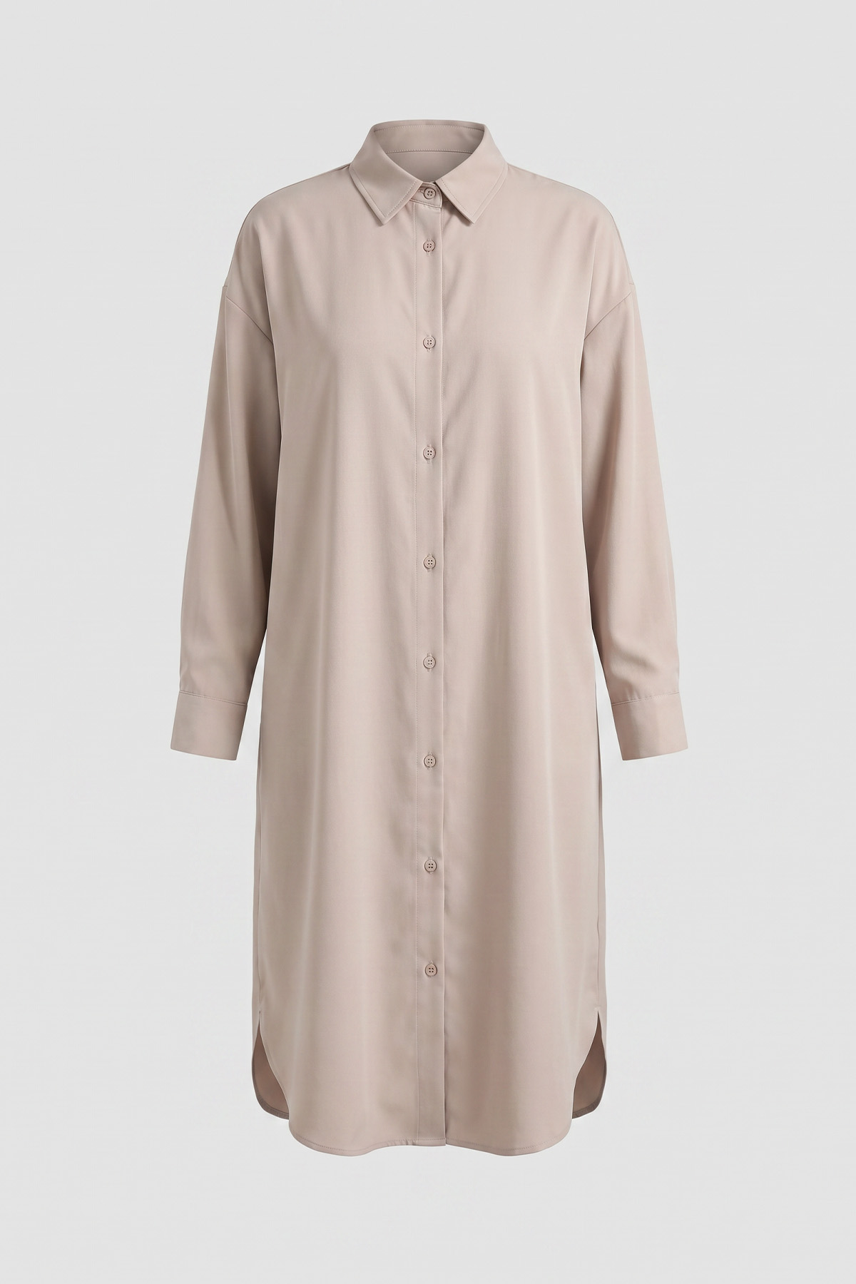 Basic Klasik Uzun Tunik 4061 - TAŞ RENGİ |  
