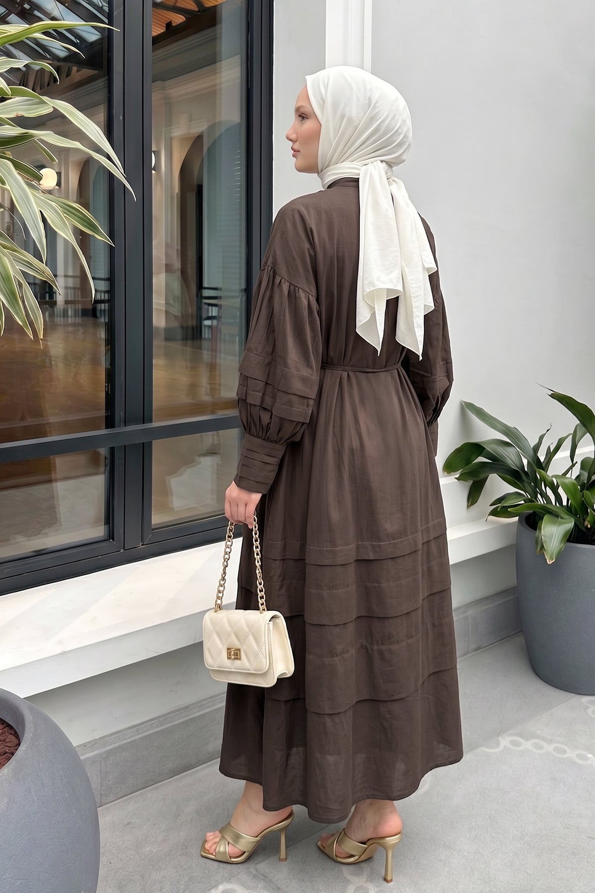 Vual Pile Elbise 255037 - KOYU KAHVE |  