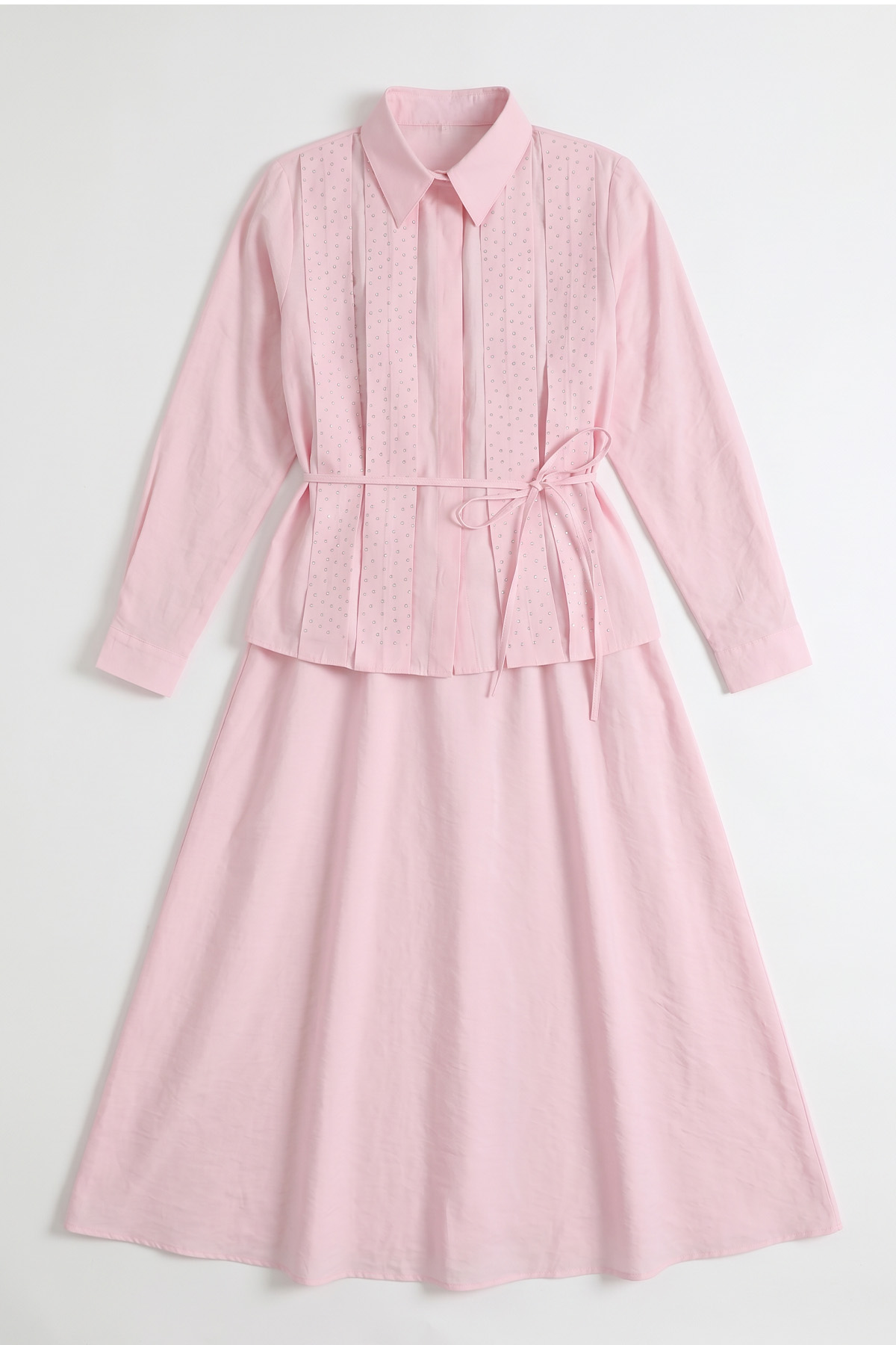 Taş Detaylı Takım 494004 - AÇIK PEMBE |  