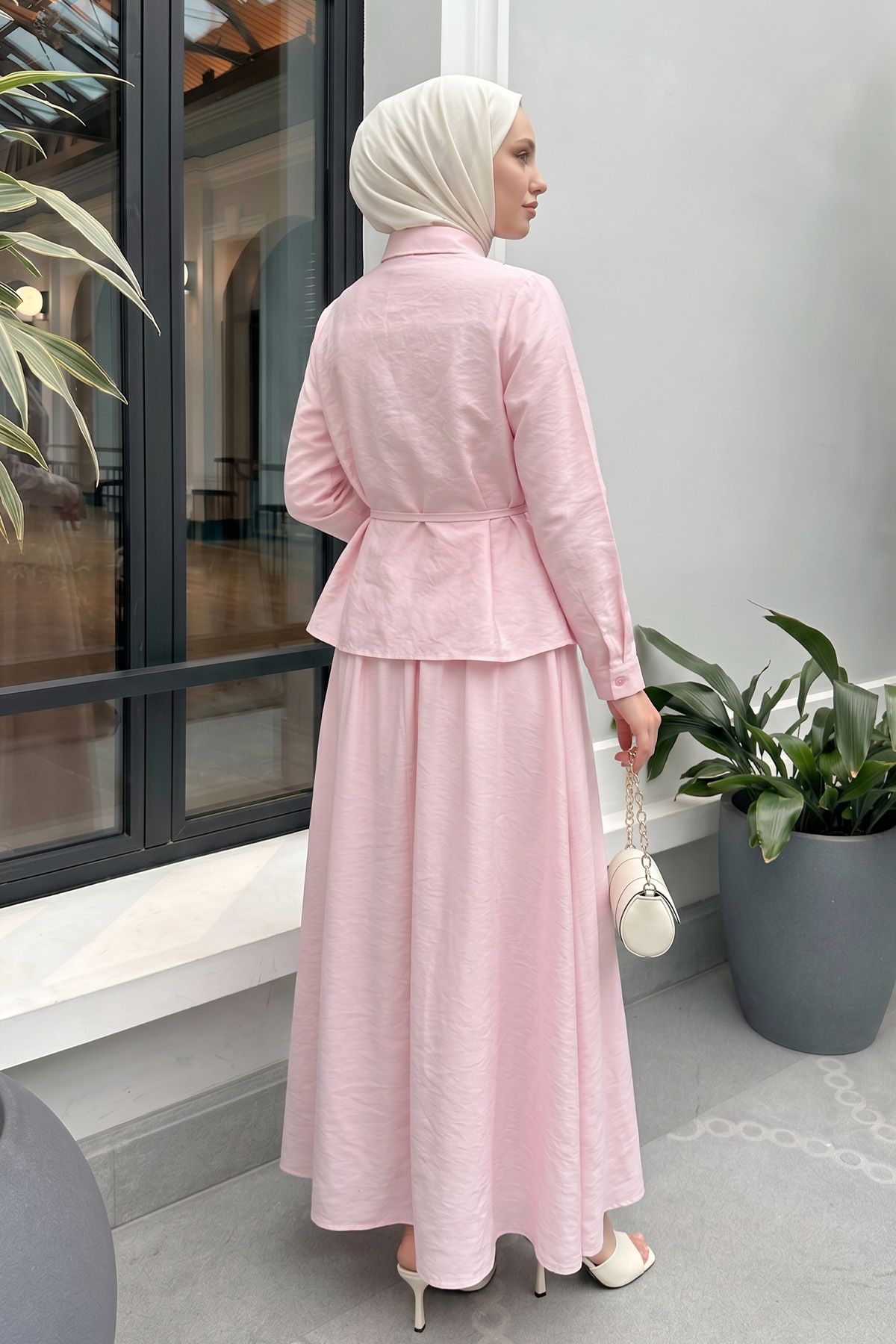 Taş Detaylı Takım 494004 - AÇIK PEMBE |  