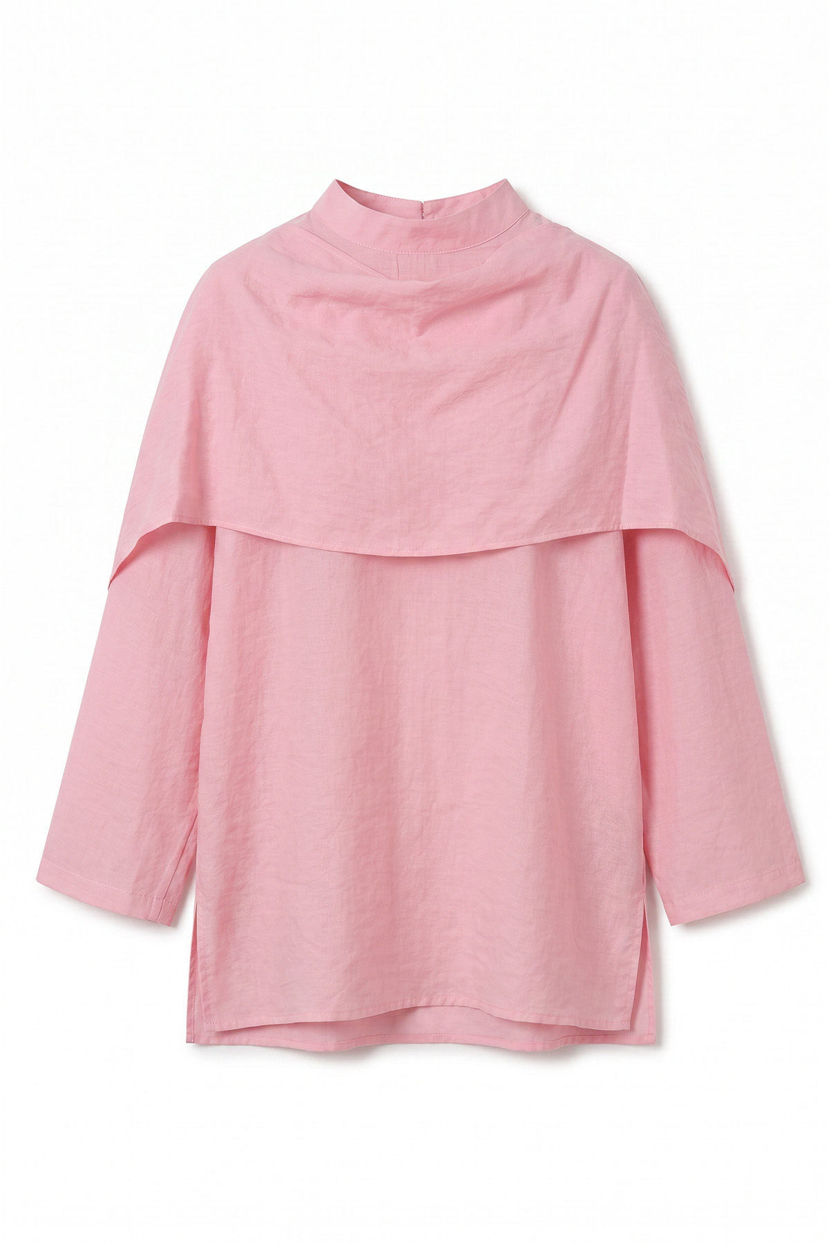 Şal Detaylı Tunik Y0151 - AÇIK PEMBE |  
