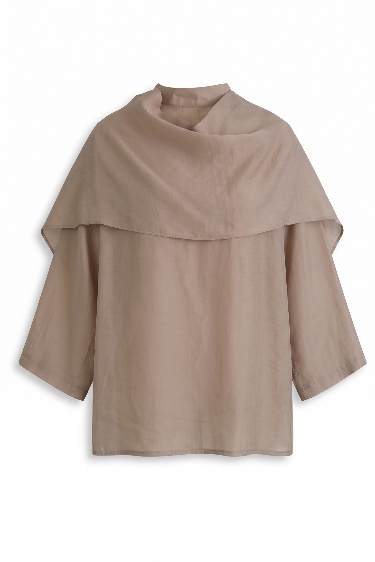 Şal Detaylı Tunik Y0151 - VİZON |  
