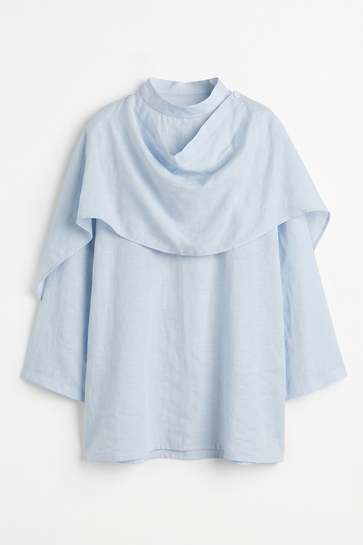 Şal Detaylı Tunik Y0151 - BEBE MAVİSİ |  