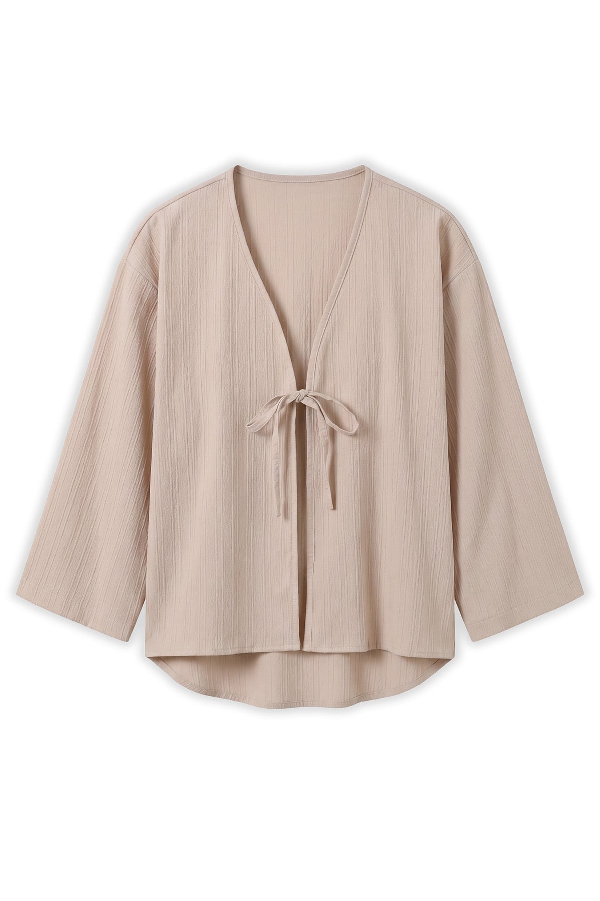 Çizgi Desenli Kimono 2359 - BEJ |  