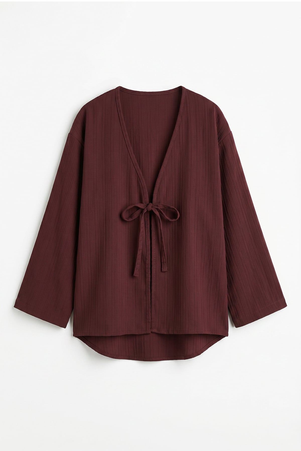 Çizgi Desenli Kimono 2359 - BORDO |  