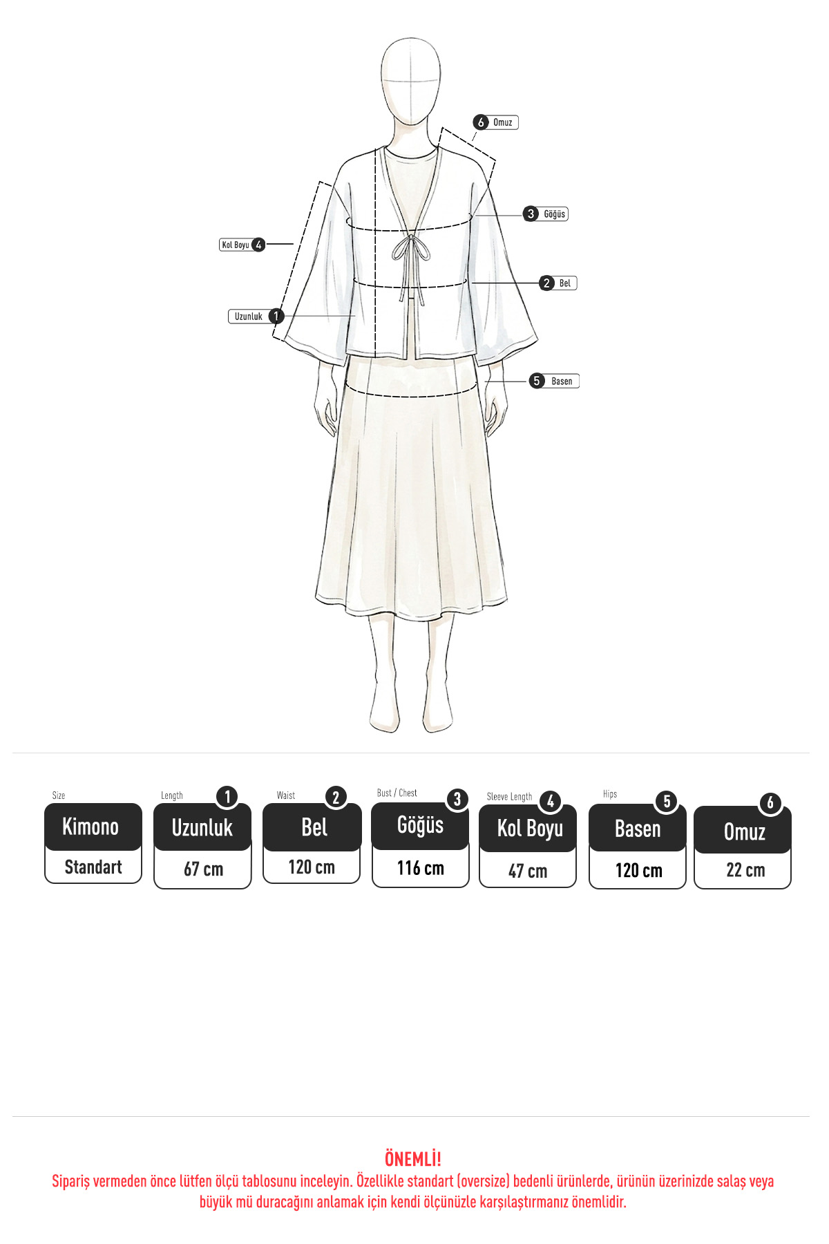 İp Bağcıklı Kimono 2362 - AÇIK TABA |  