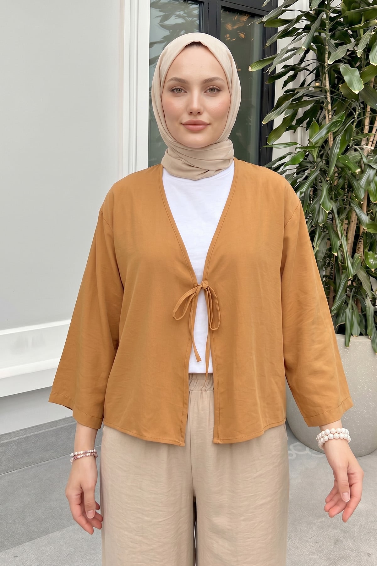 İp Bağcıklı Kimono 2362 - AÇIK TABA |  