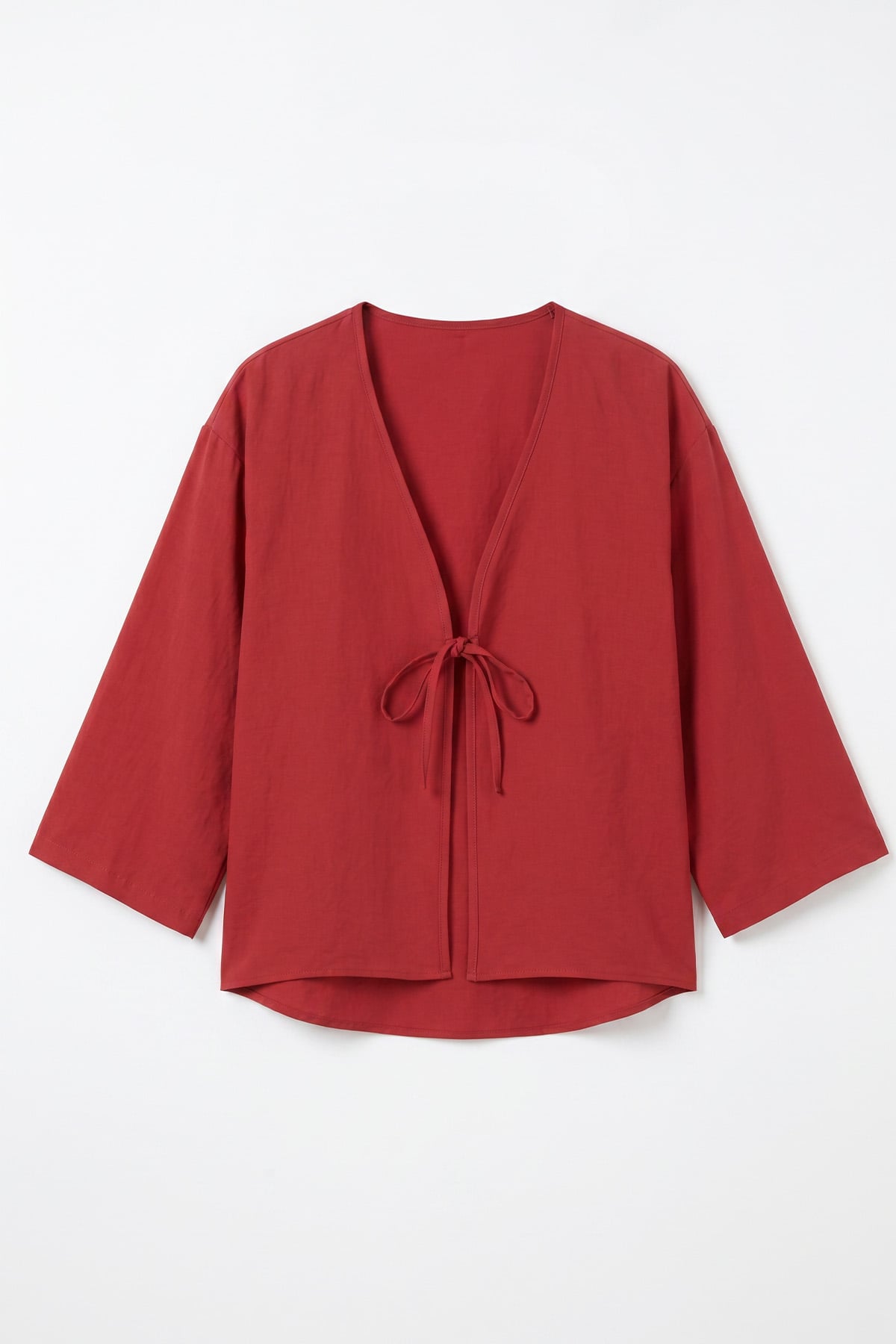 İp Bağcıklı Kimono 2362 - KIRMIZI |  