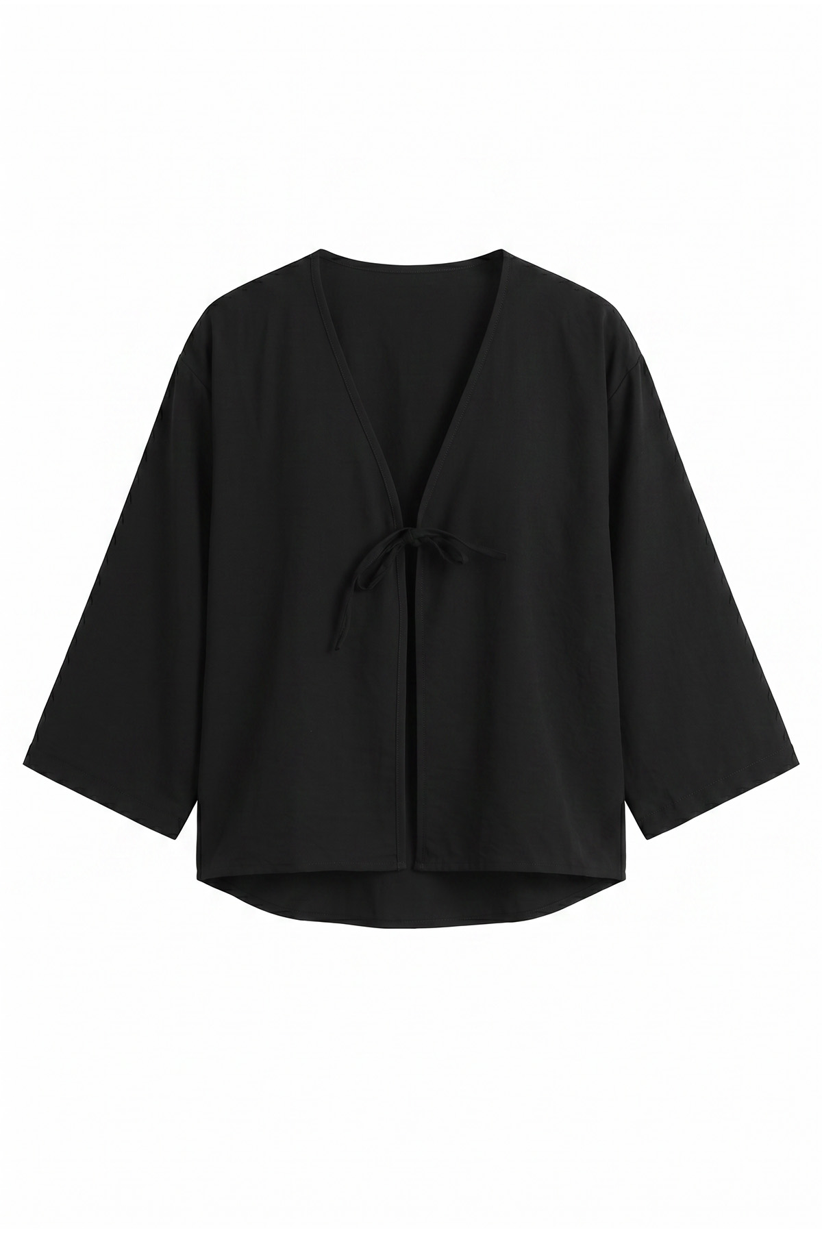 İp Bağcıklı Kimono 2362 - SİYAH |  