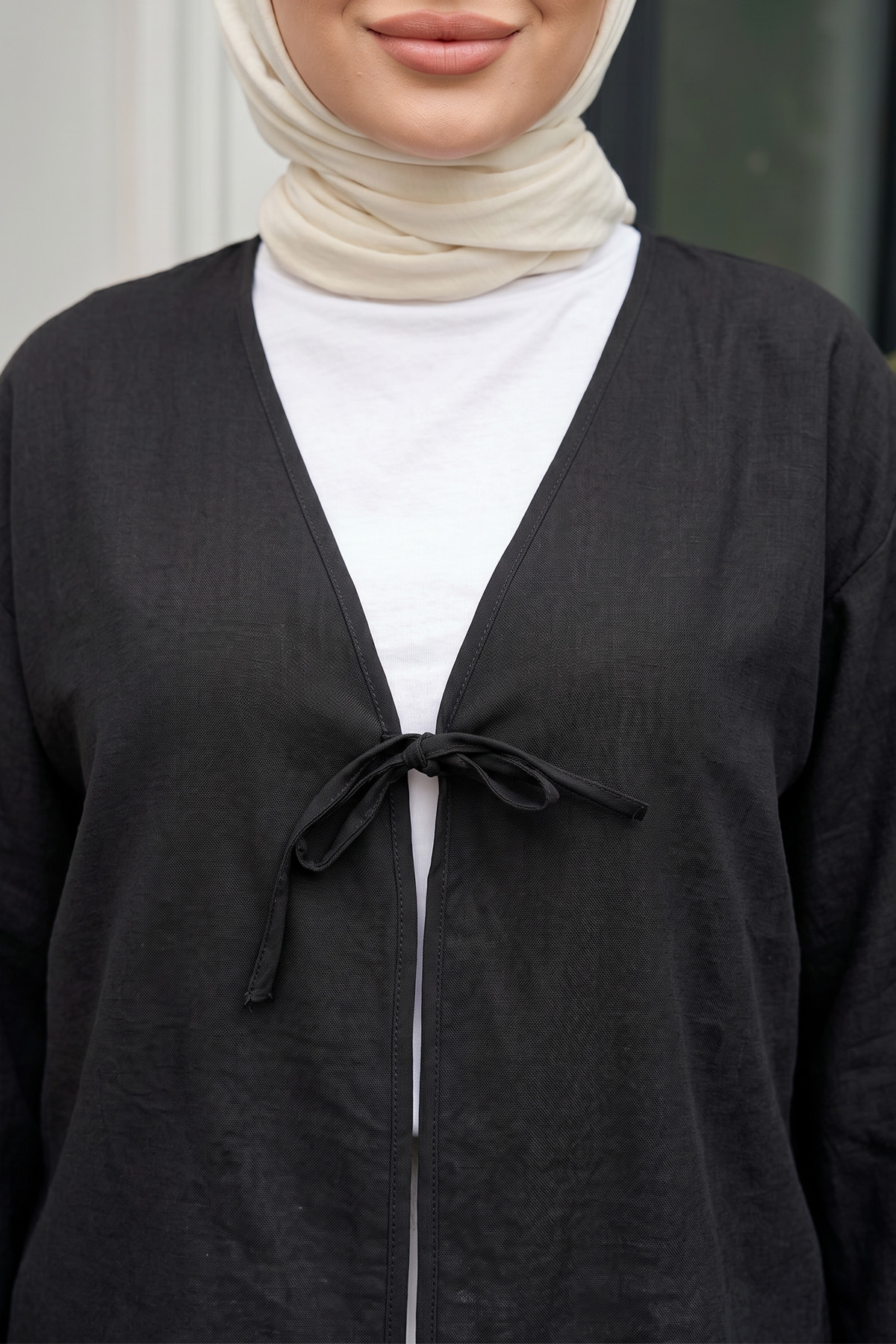 İp Bağcıklı Kimono 2362 - SİYAH |  