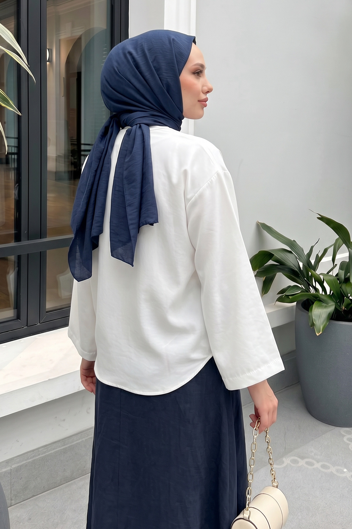 İp Bağcıklı Kimono 2362 - BEYAZ |  