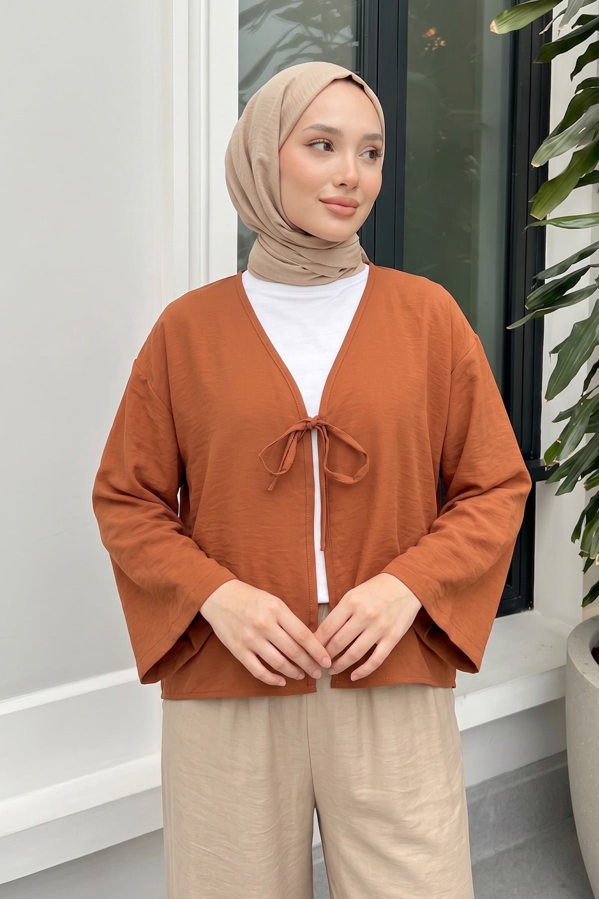 İp Bağcıklı Kimono 2362 - TABA |  