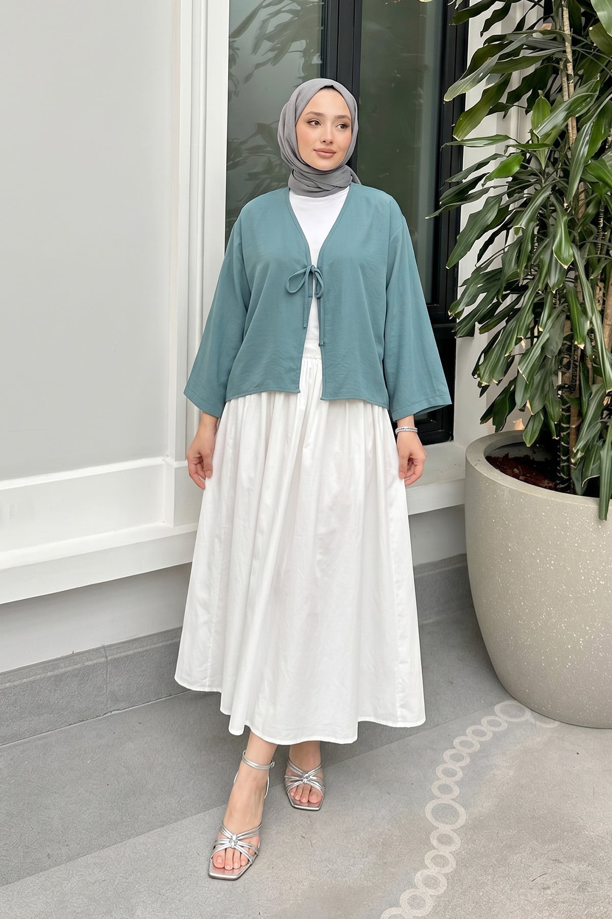İp Bağcıklı Kimono 2362 - MİNT YEŞİLİ |  