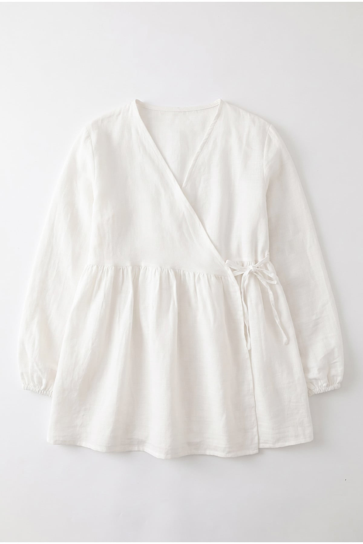 Çapraz Bağlamalı Kimono 43458 - BEYAZ |  