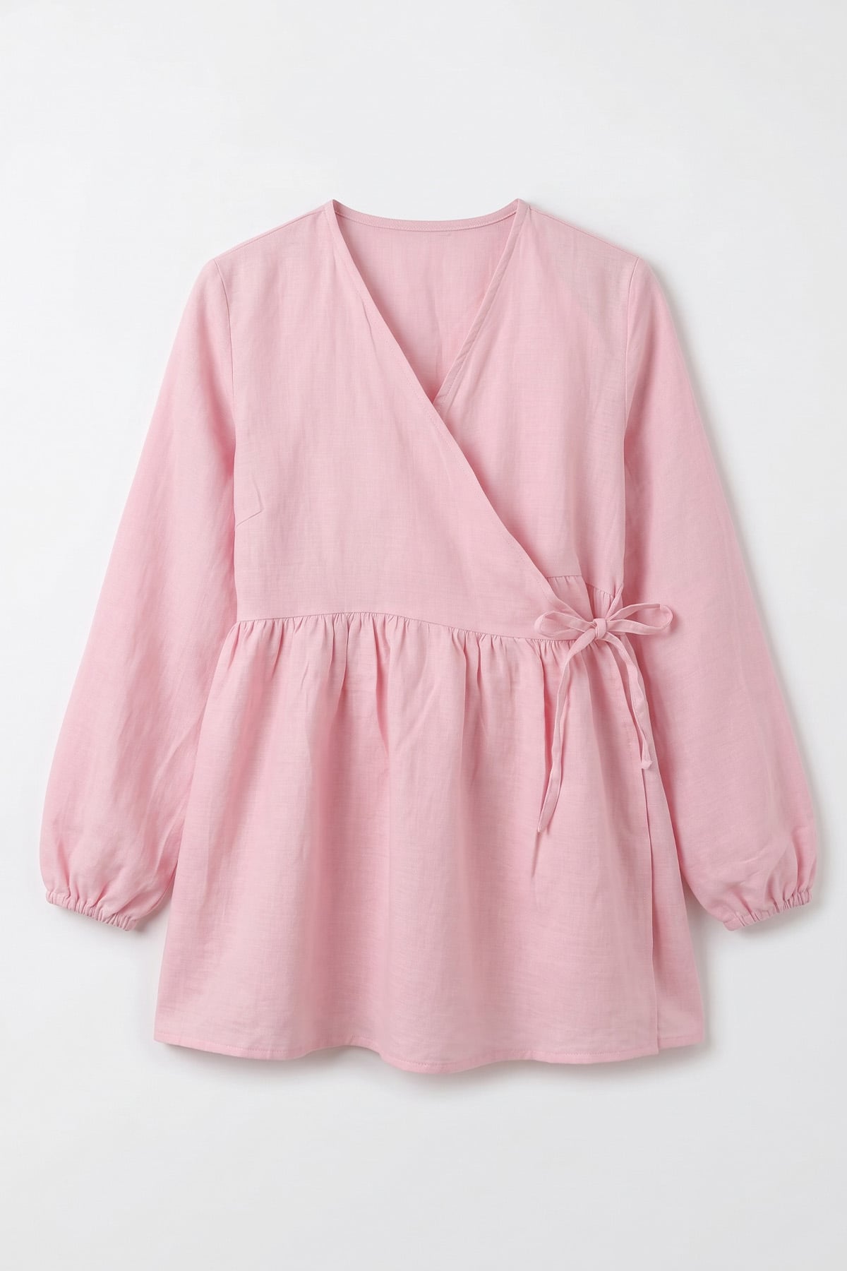 Çapraz Bağlamalı Kimono 43458 - AÇIK PEMBE |  
