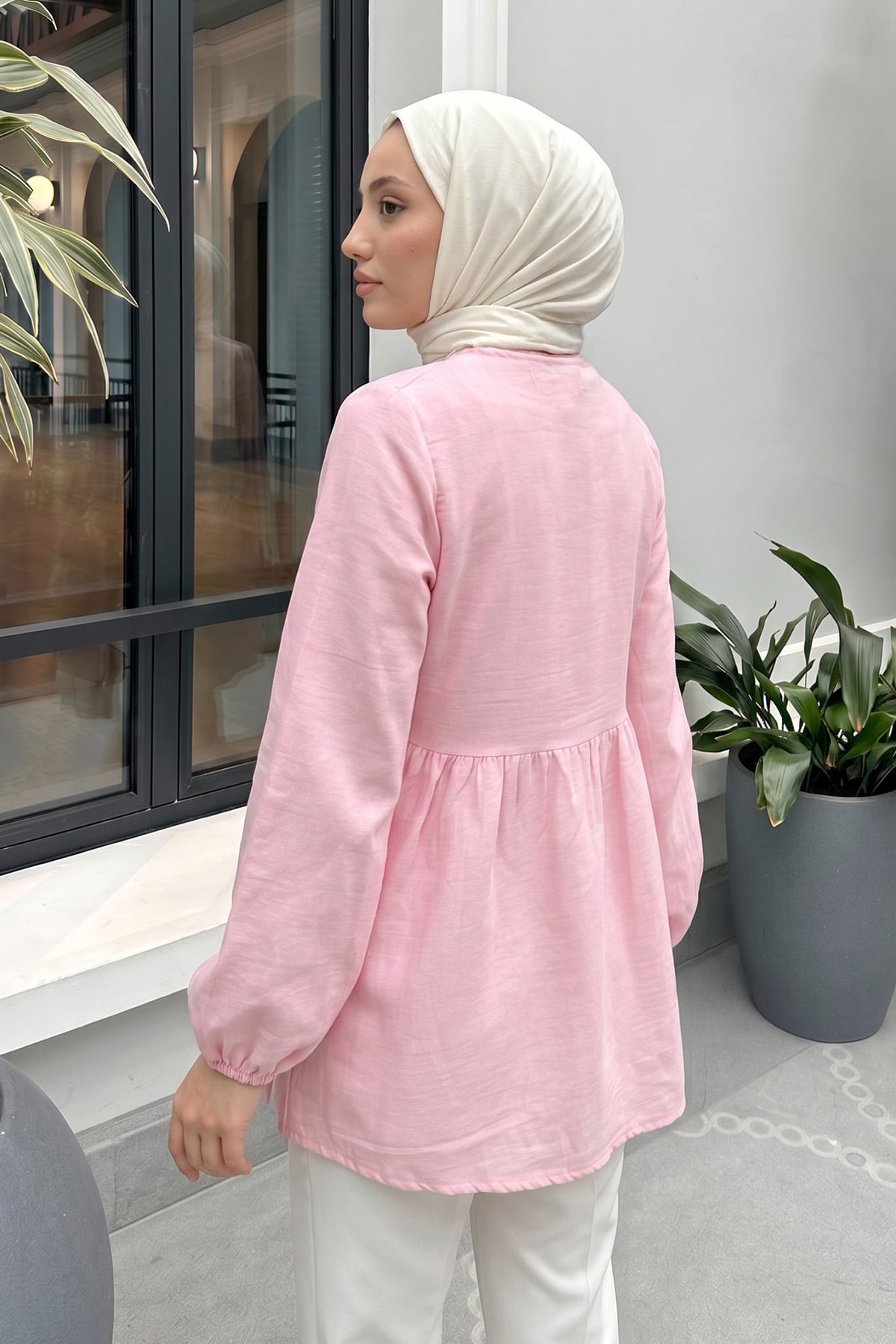 Çapraz Bağlamalı Kimono 43458 - AÇIK PEMBE |  