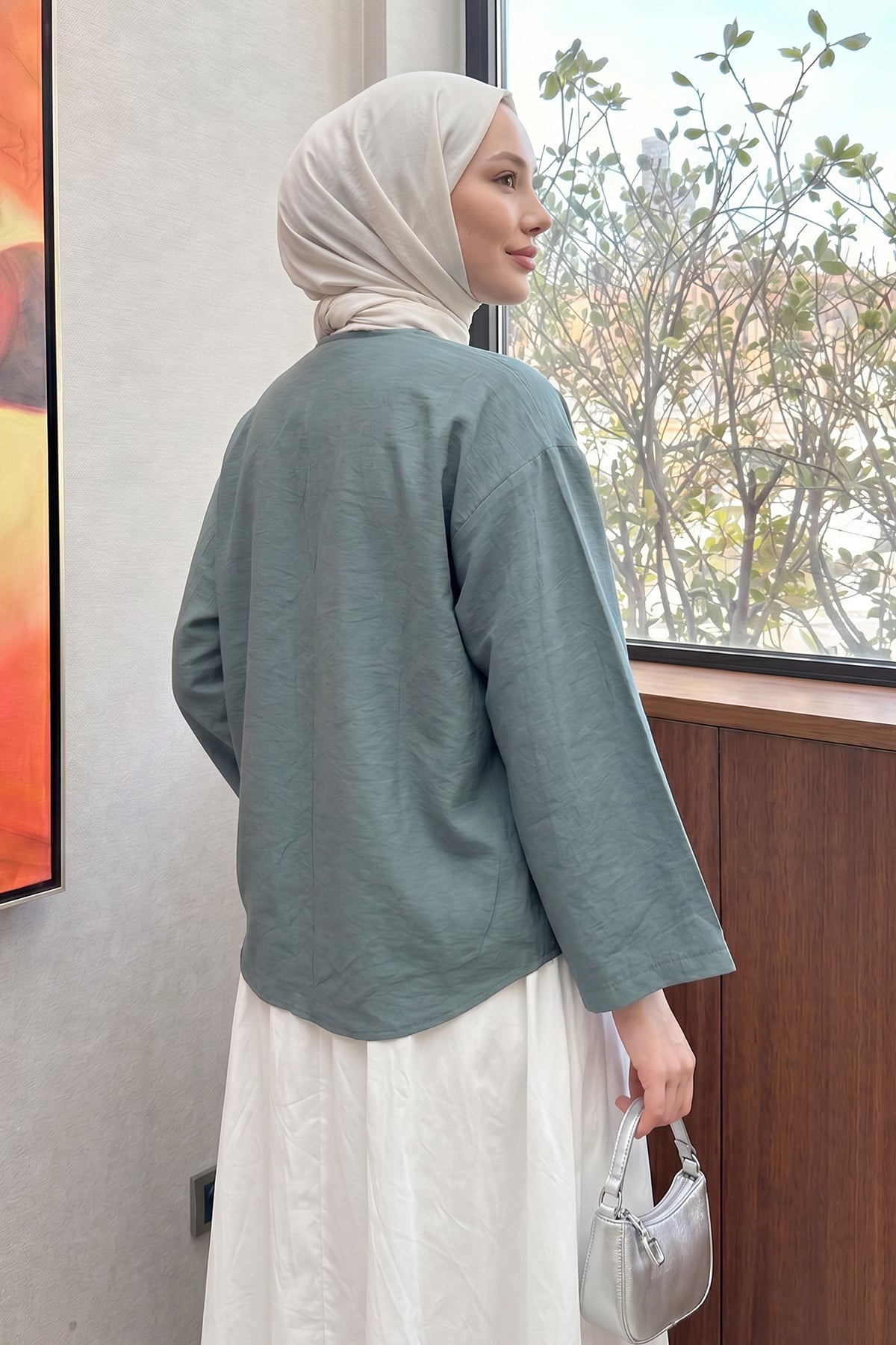 Lora Kimono 2351 - KOYU MİNT YEŞİLİ |  
