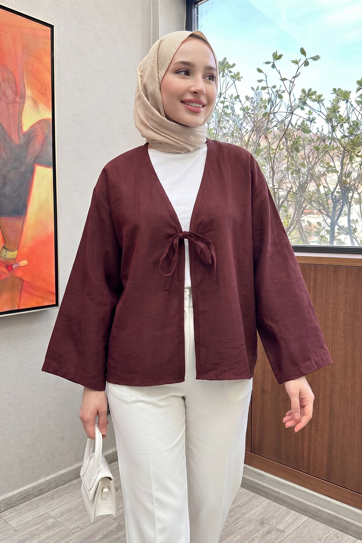 Lora Kimono 2351 - KOYU BORDO |  