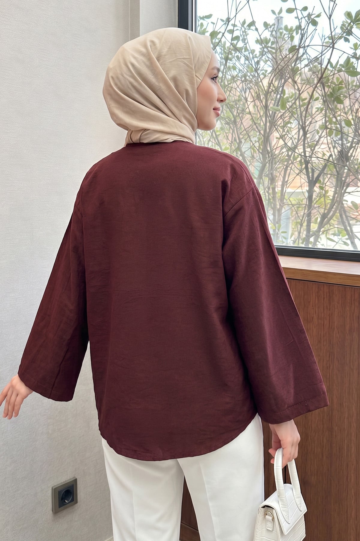 Lora Kimono 2351 - KOYU BORDO |  