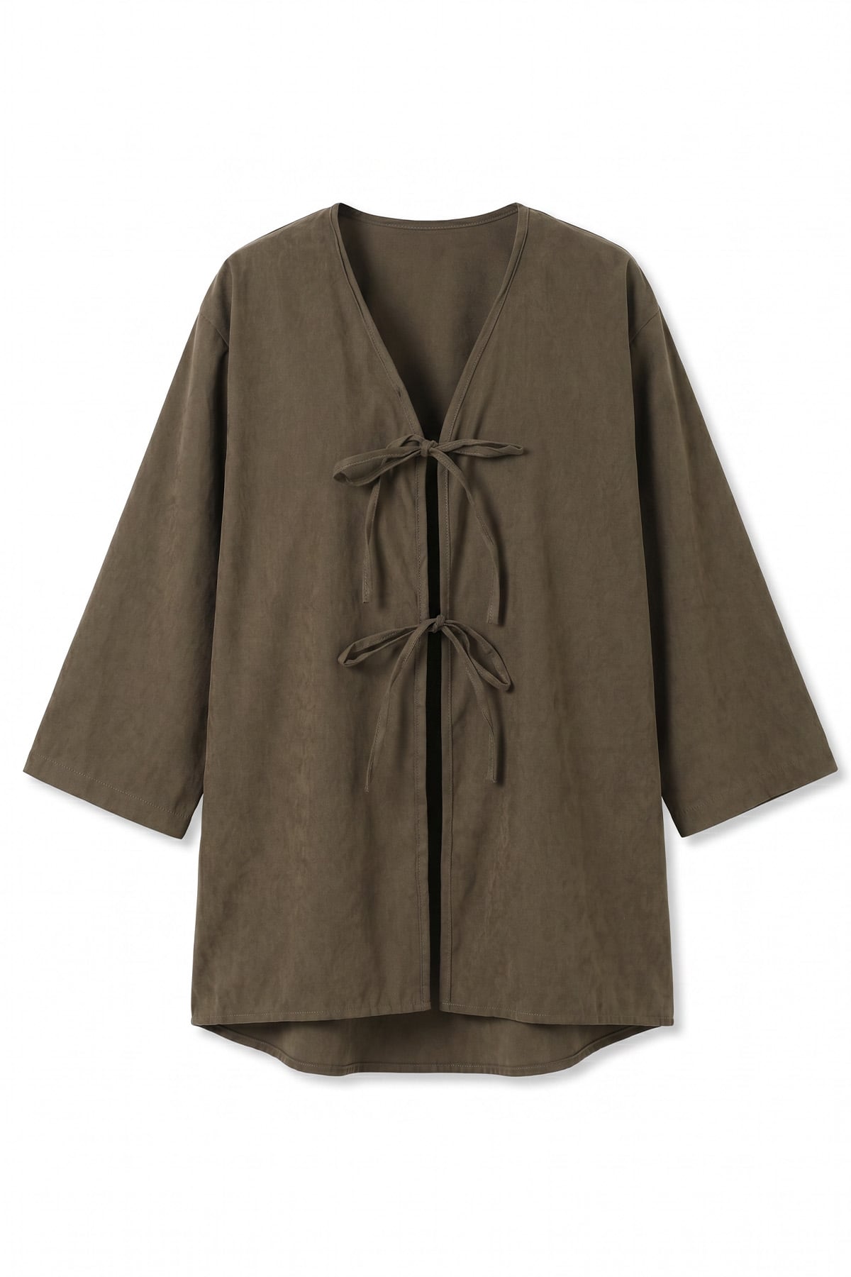 Çift Bağcıklı Uzun Kimono 262353 - HAKİ |  