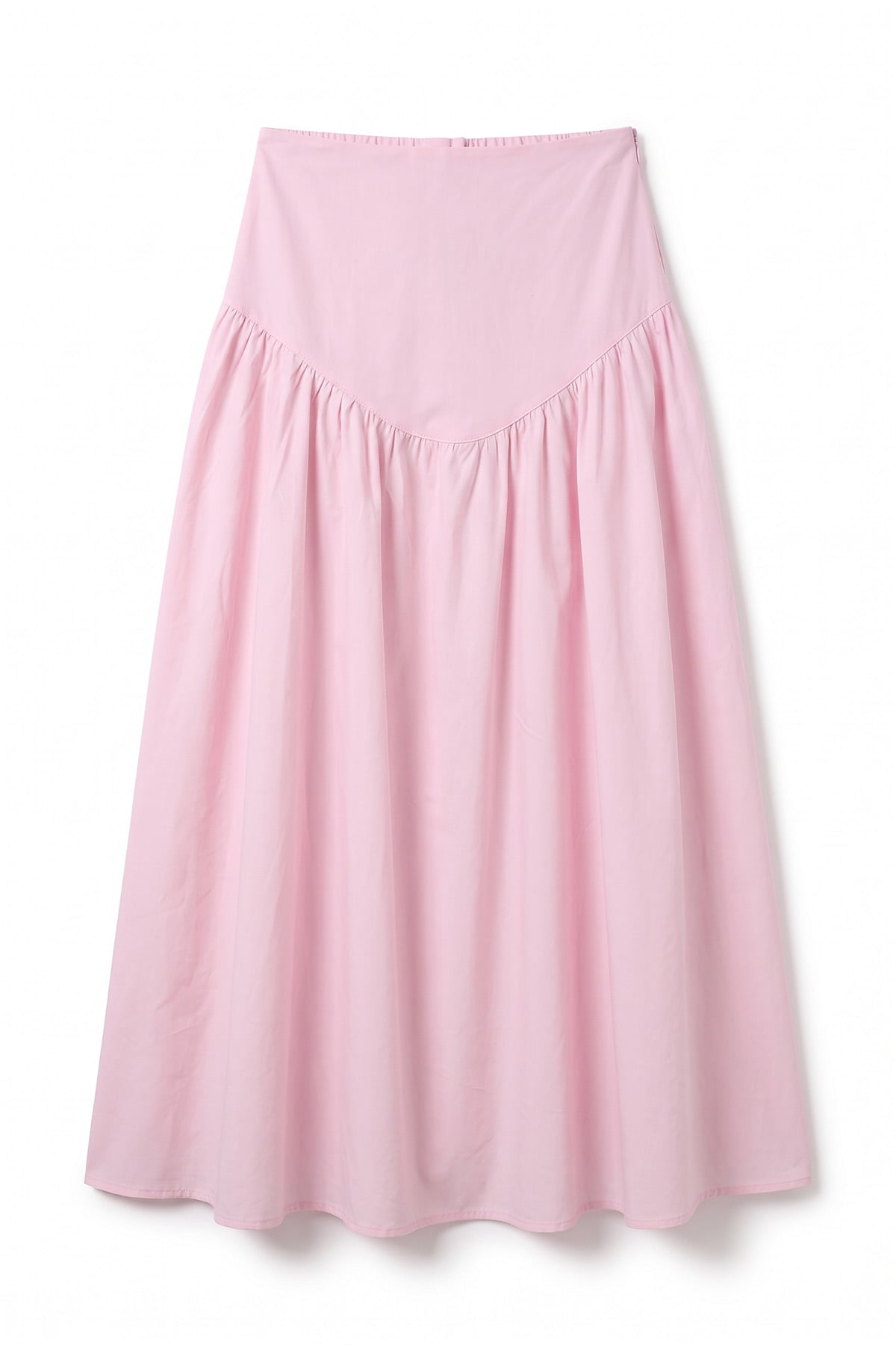Bel Korsajlı Poplin Etek 26061 - AÇIK PEMBE |  
