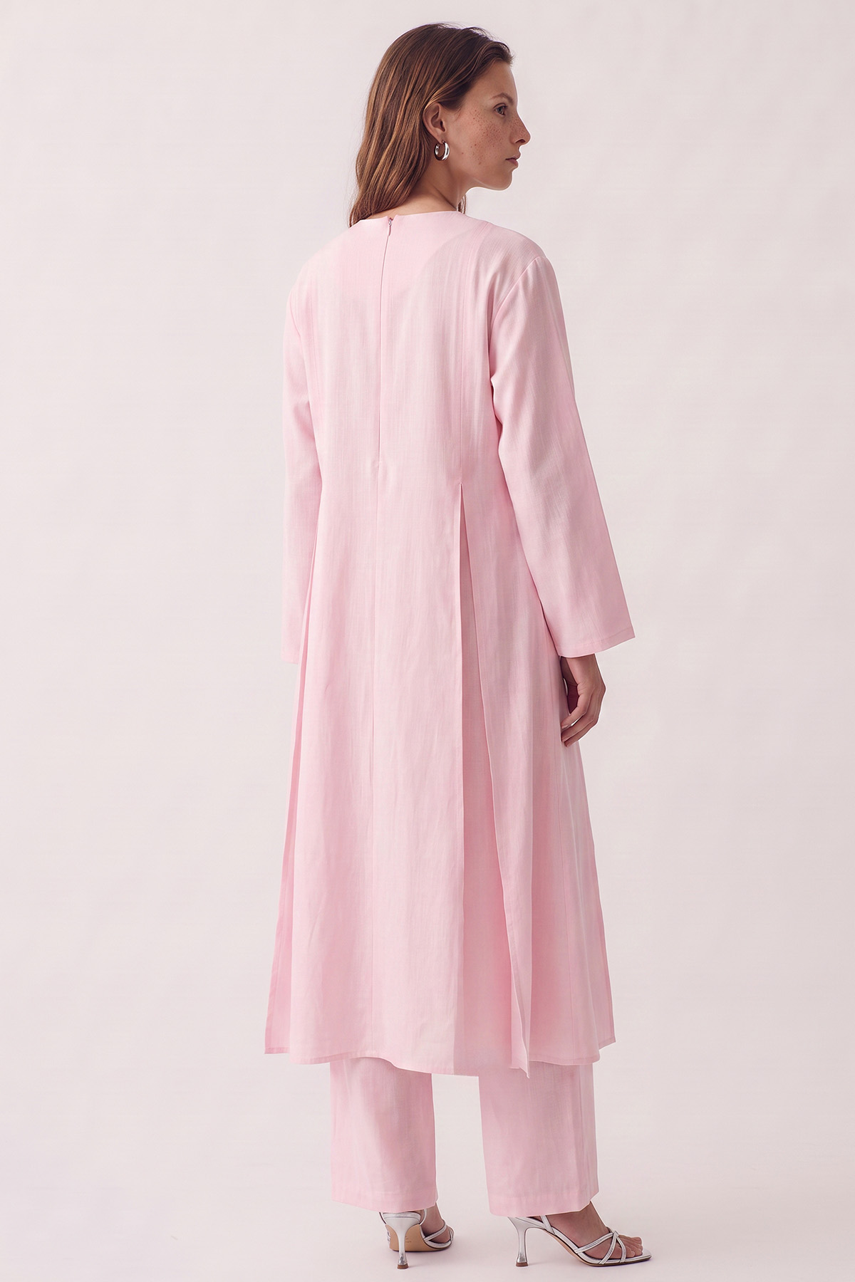 Keten İkili  Takım Y0155 - AÇIK PEMBE |  
