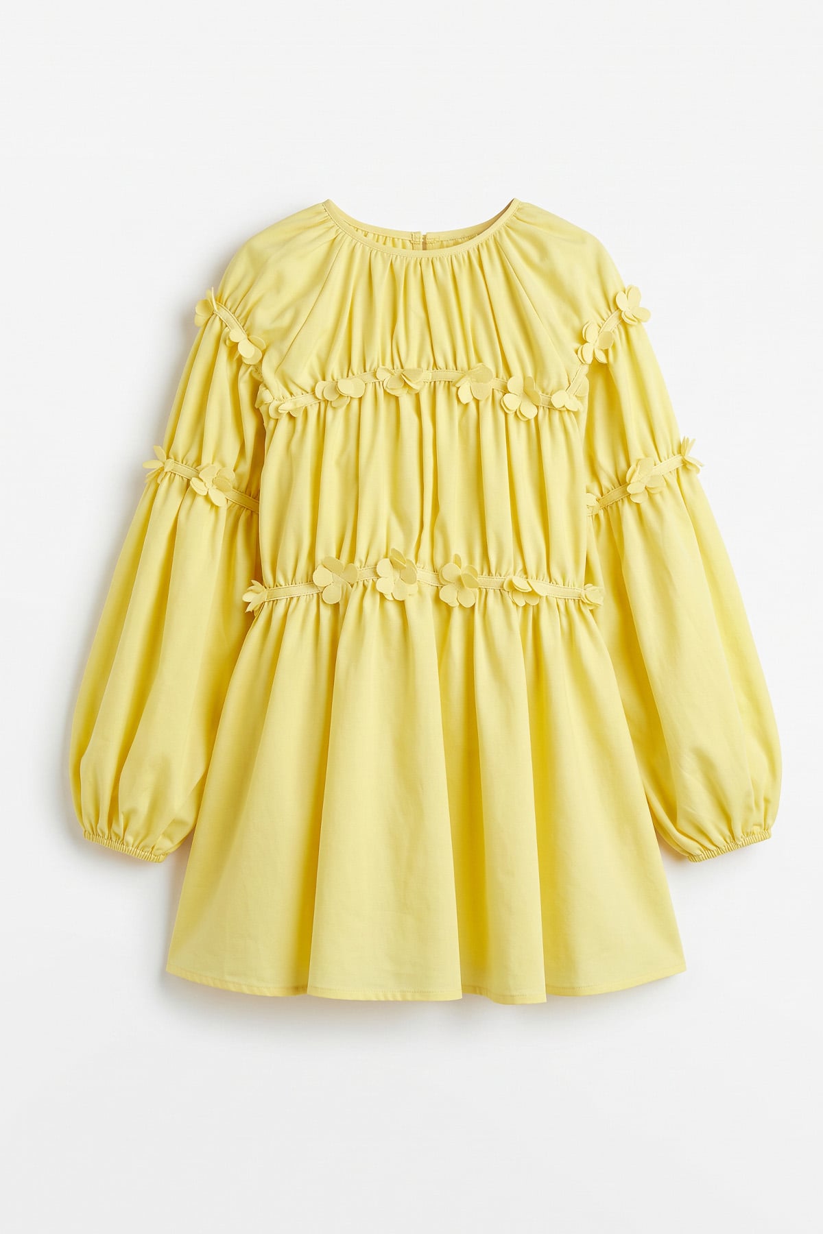Çiçekli Büzgülü  Tunik 5501  - SARI |  