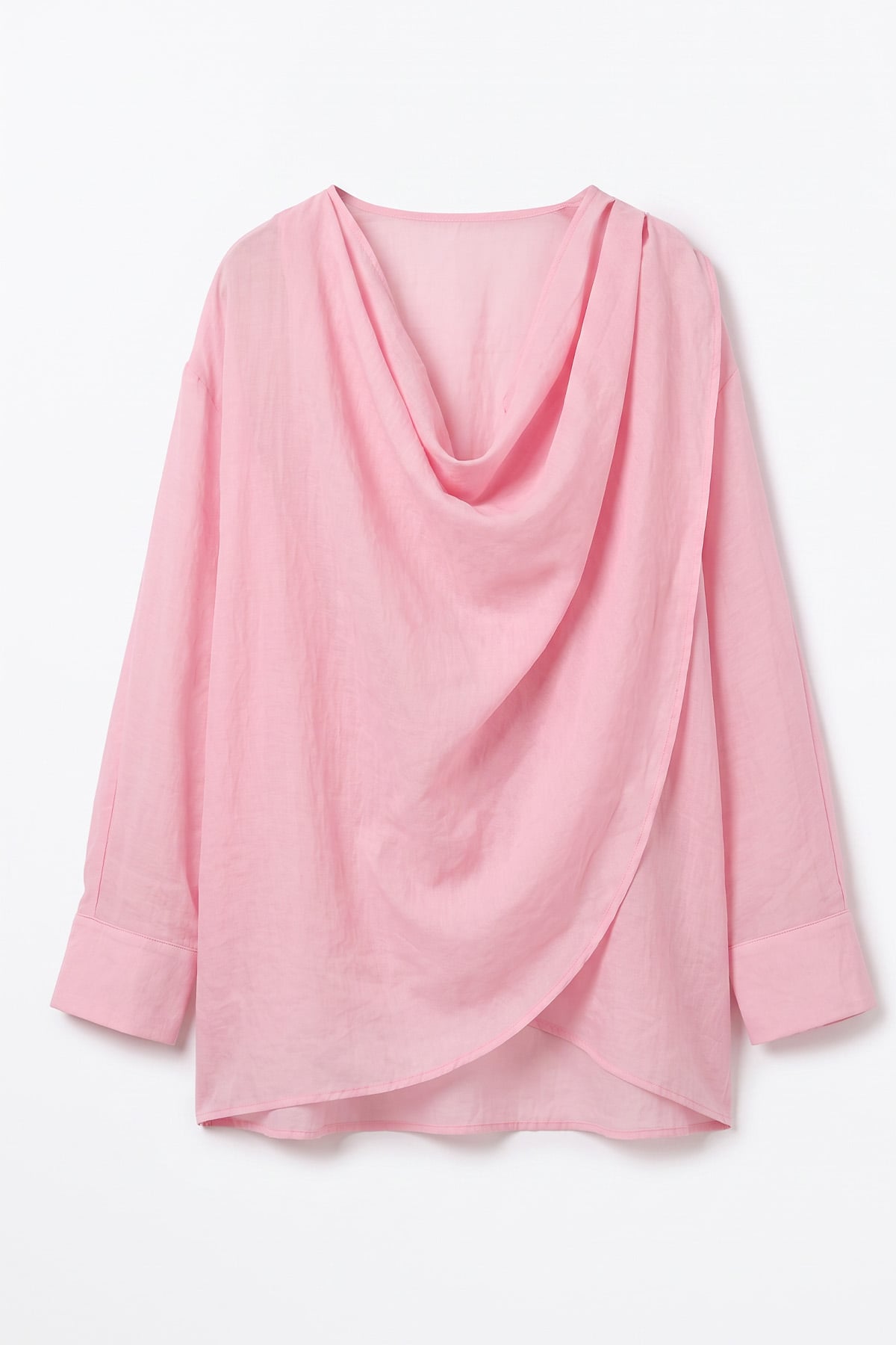 Omuz Şal Detaylı Tunik Y0156 - AÇIK PEMBE |  