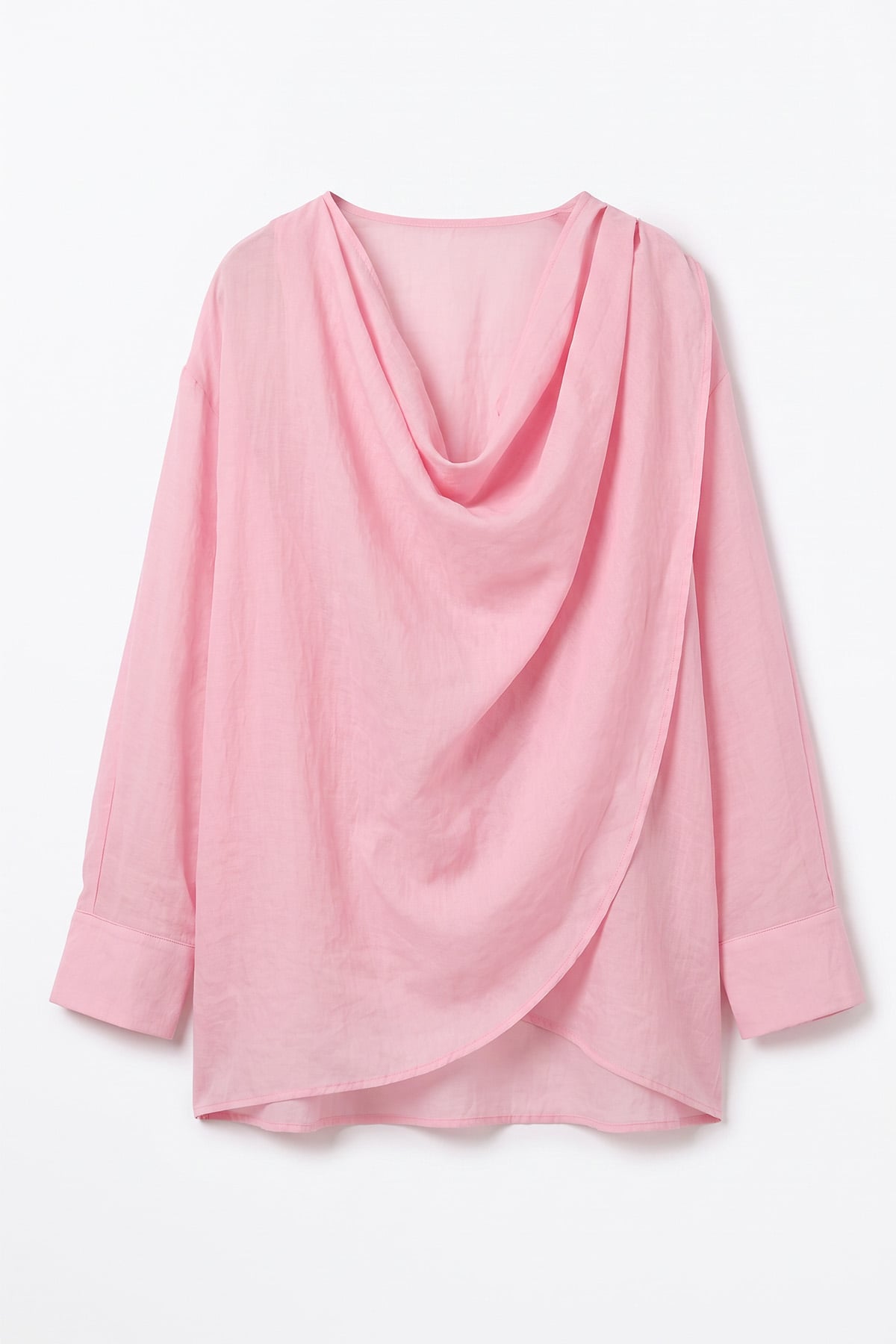 Omuz Şal Detaylı Tunik Y0156 - AÇIK PEMBE |  