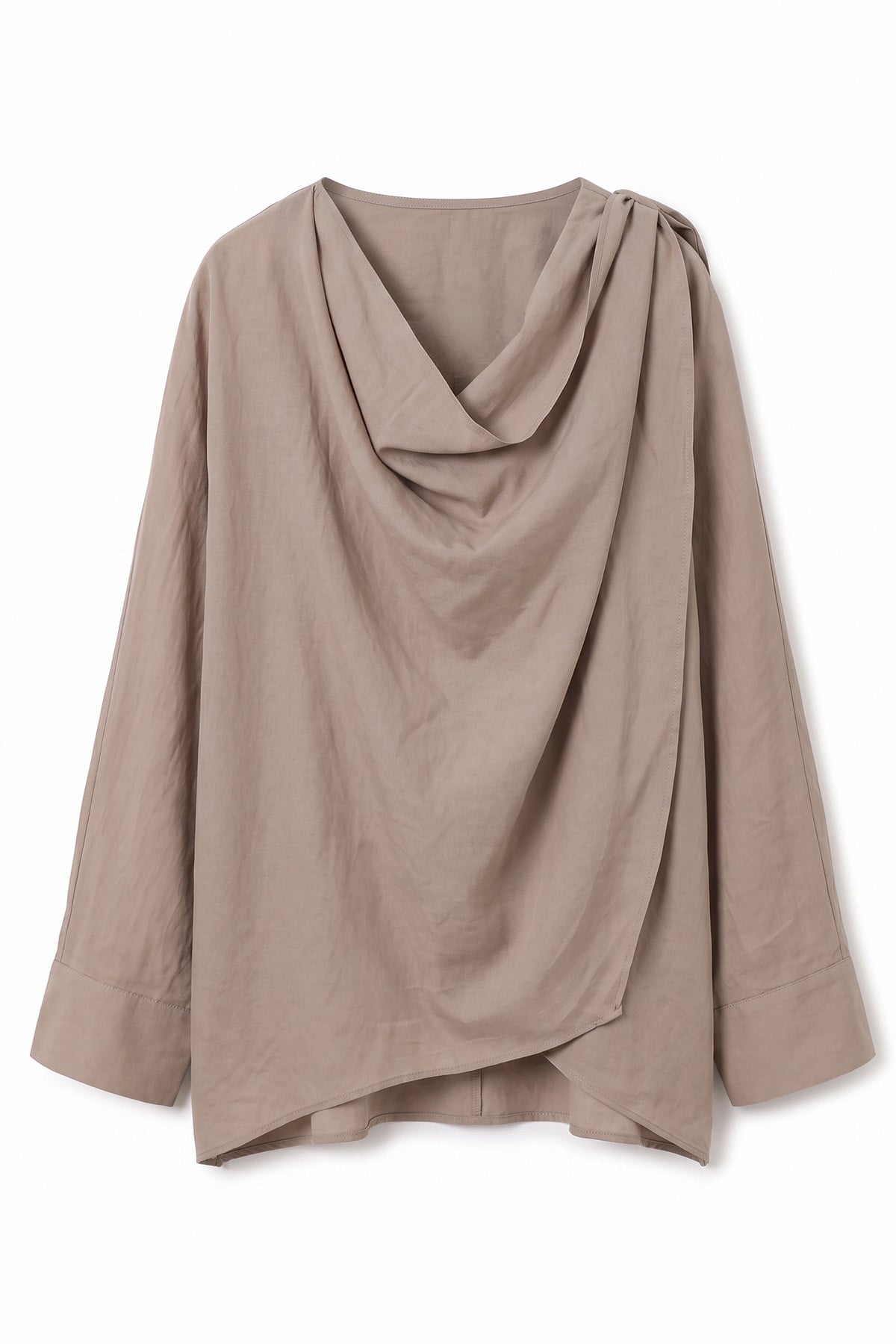 Omuz Şal Detaylı Tunik Y0156 - VİZON |  