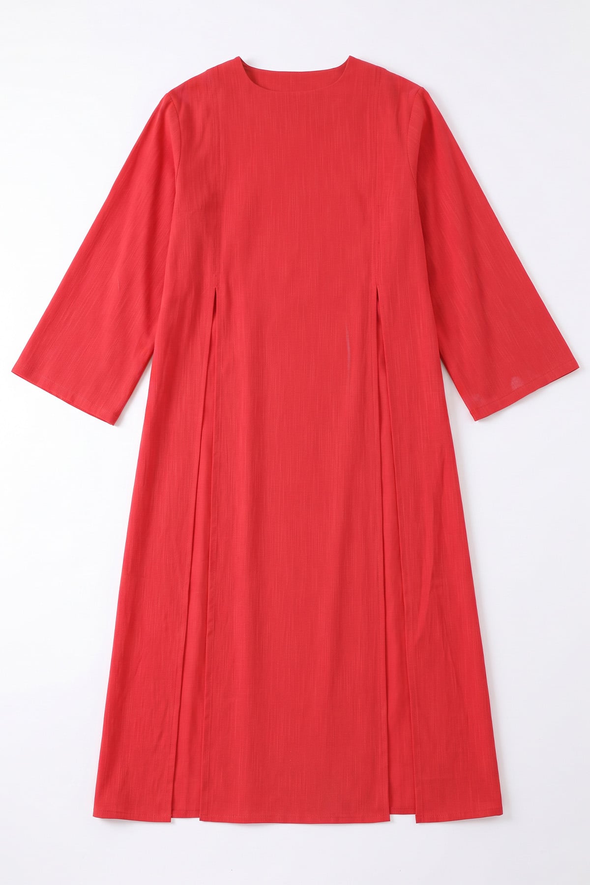  Yırtmaçlı Uzun Tunik Y0162 - KIRMIZI | zenne.com 