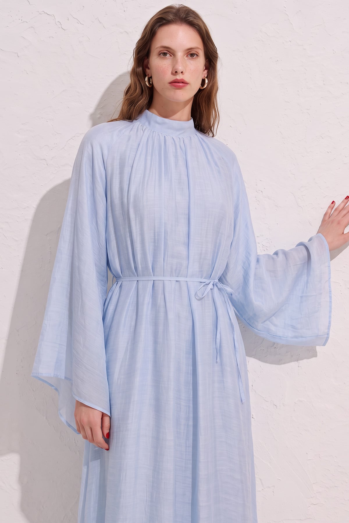 Reglan Kol Elbise Y0159 - BEBE MAVİSİ |  