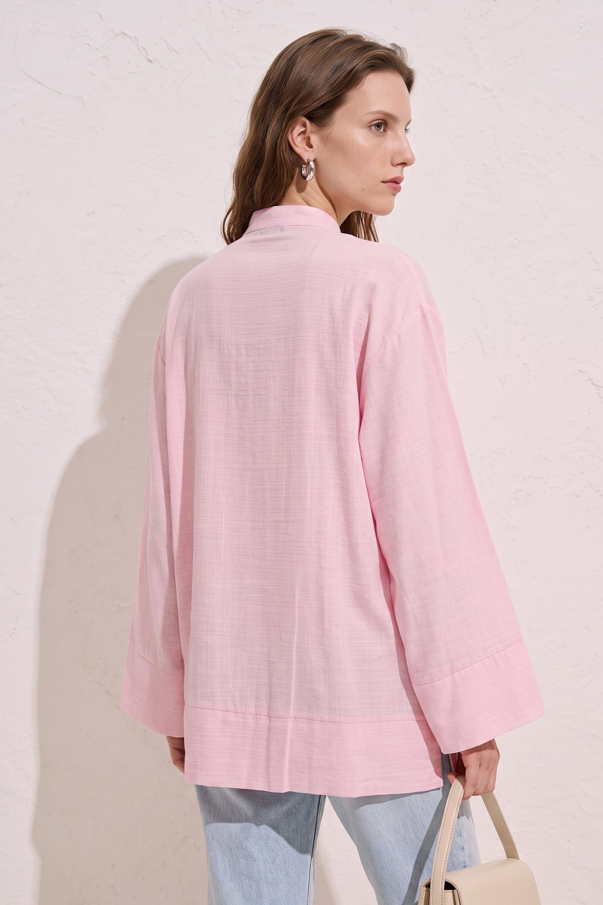 Çin Düğmeli Tunik Y0158 - PEMBE  |  