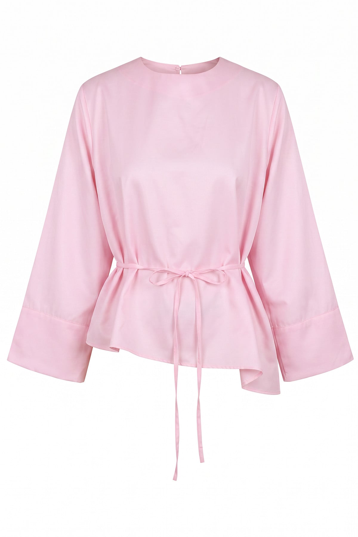 Verev Kesim Bluz Y0160 - AÇIK PEMBE | zenne.com 