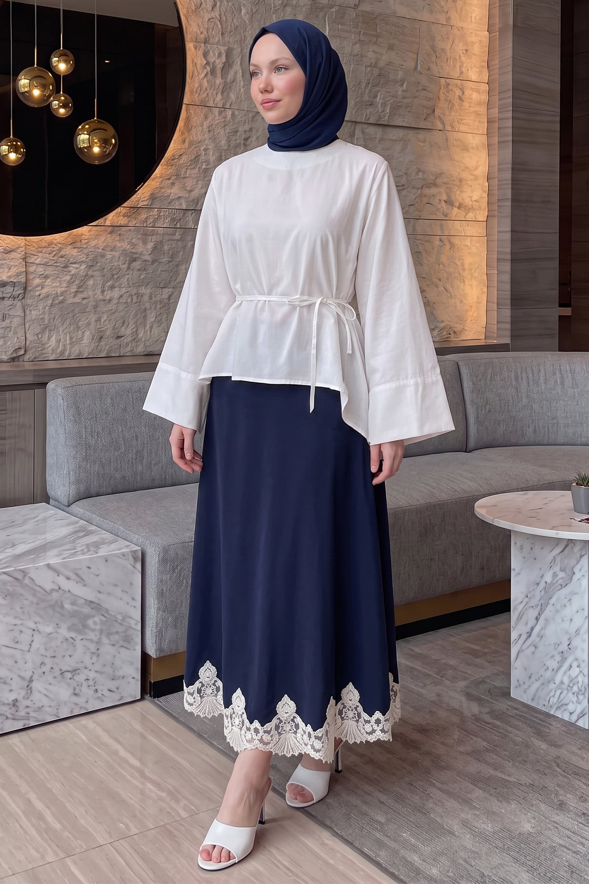 Verev Kesim Bluz Y0160 - BEYAZ |  