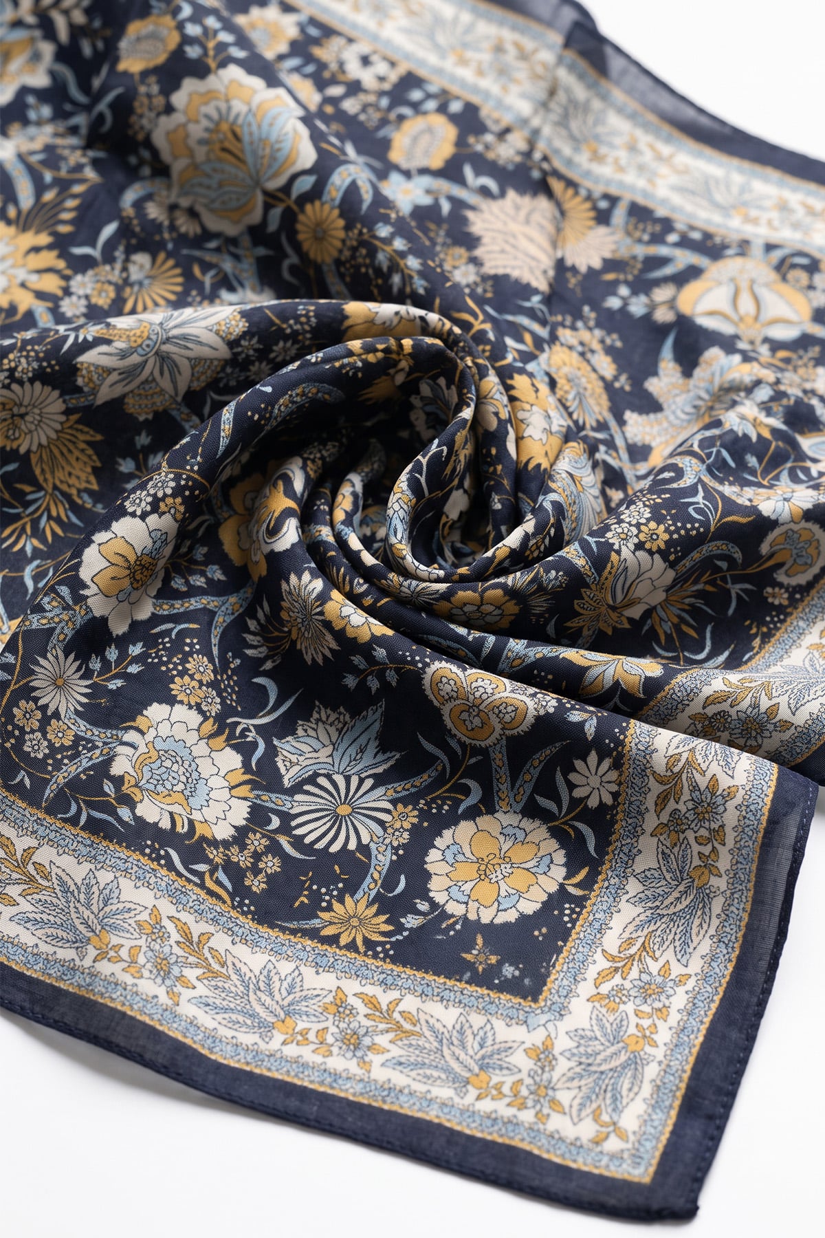  Nostaljik Bahçe Aqua Soft Eşarp 8046 - LACİ SARI |  