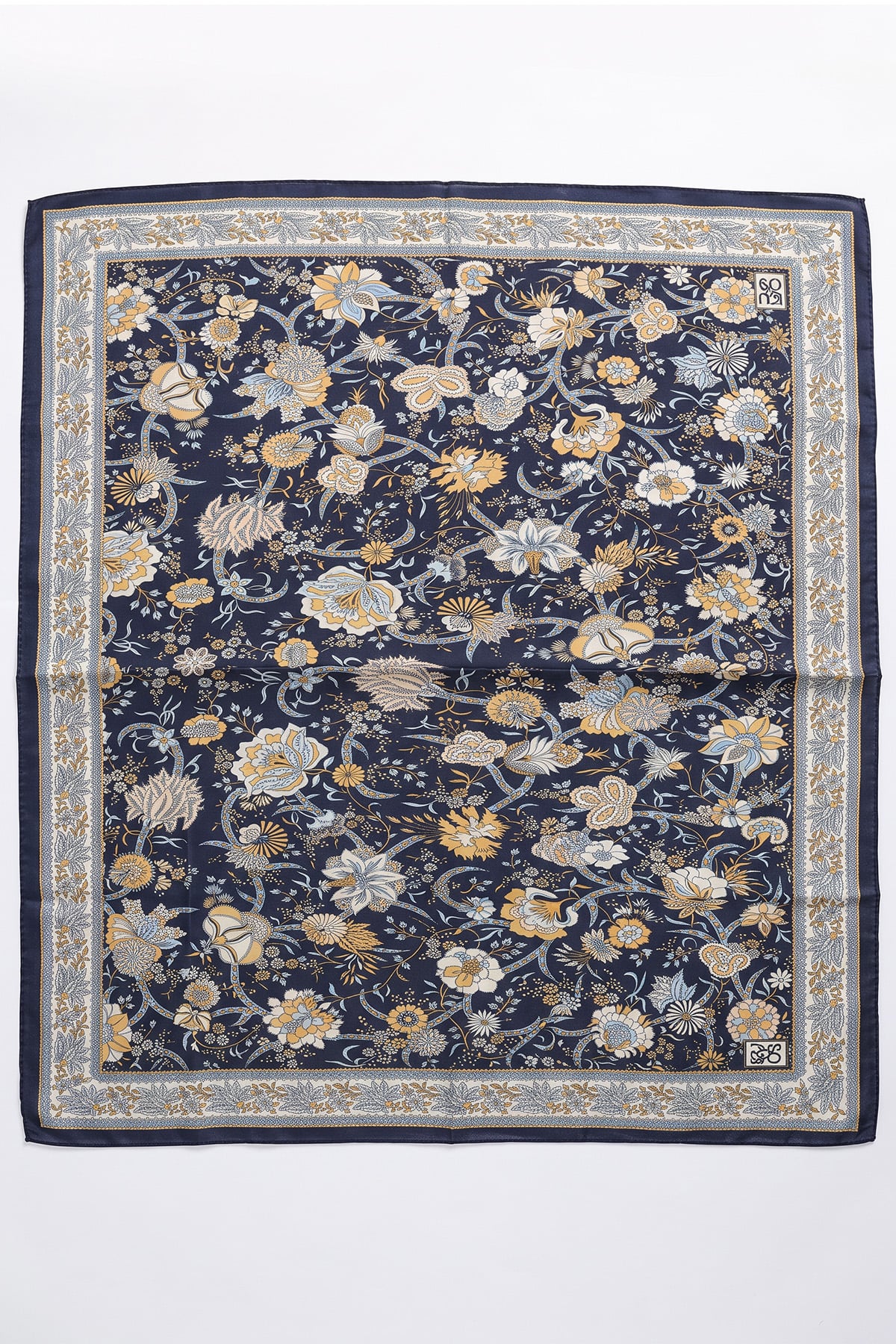  Nostaljik Bahçe Aqua Soft Eşarp 8046 - LACİ SARI |  