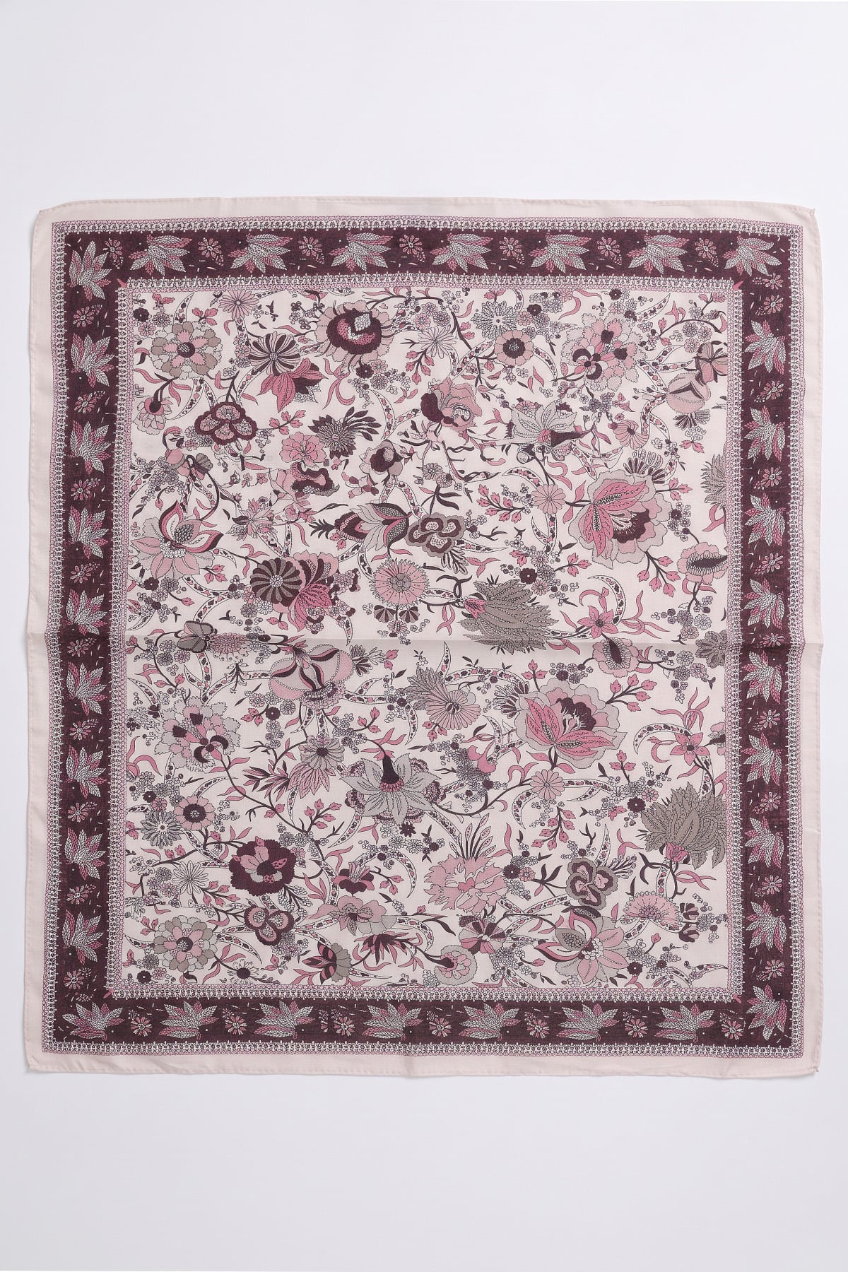  Nostaljik Bahçe Aqua Soft Eşarp 8046 - MÜRDÜM PEMBE |  
