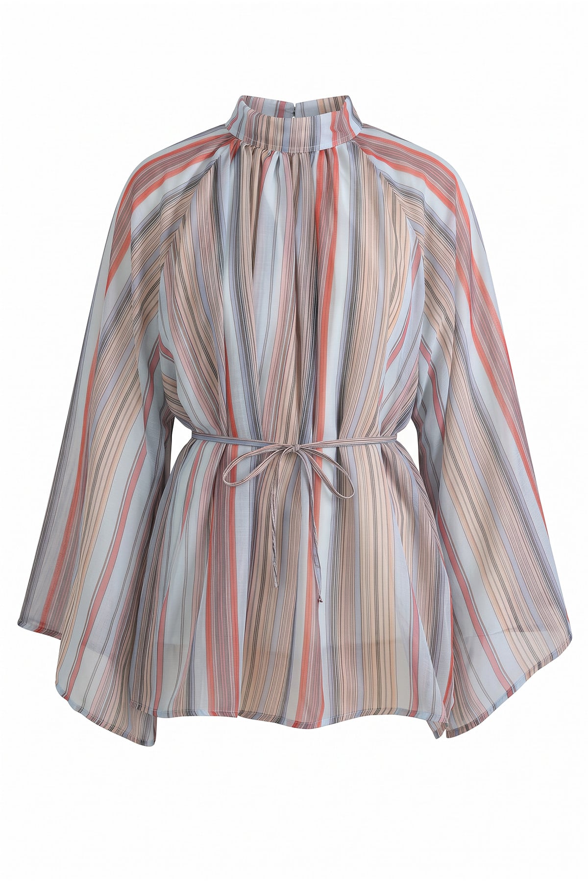 Çizgili Reglan Kol Tunik 260203 - MAVİ  |  