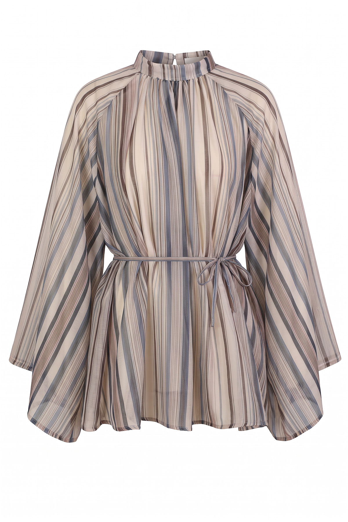 Çizgili Reglan Kol Tunik 260203 - LACİVERT |  