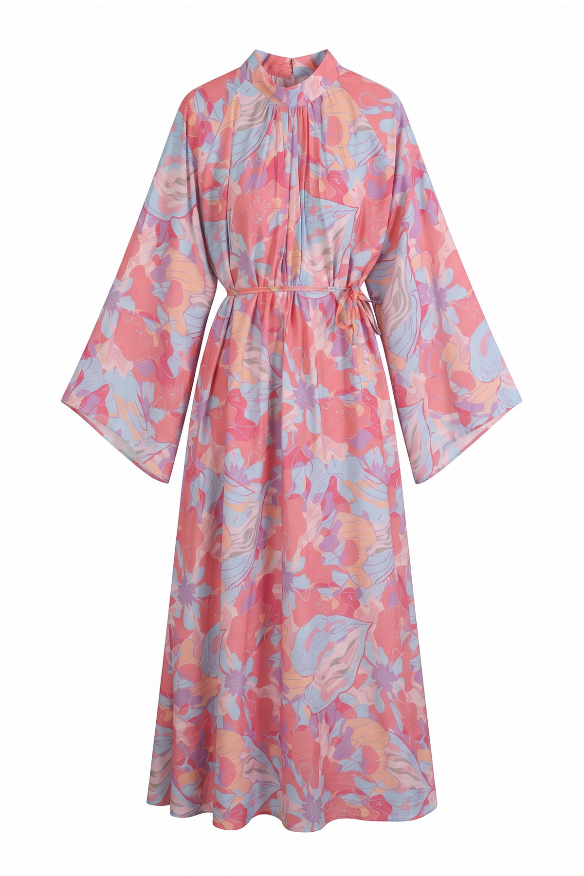 Çiçek Desenli  Elbise Y0165 - PEMBE  |  