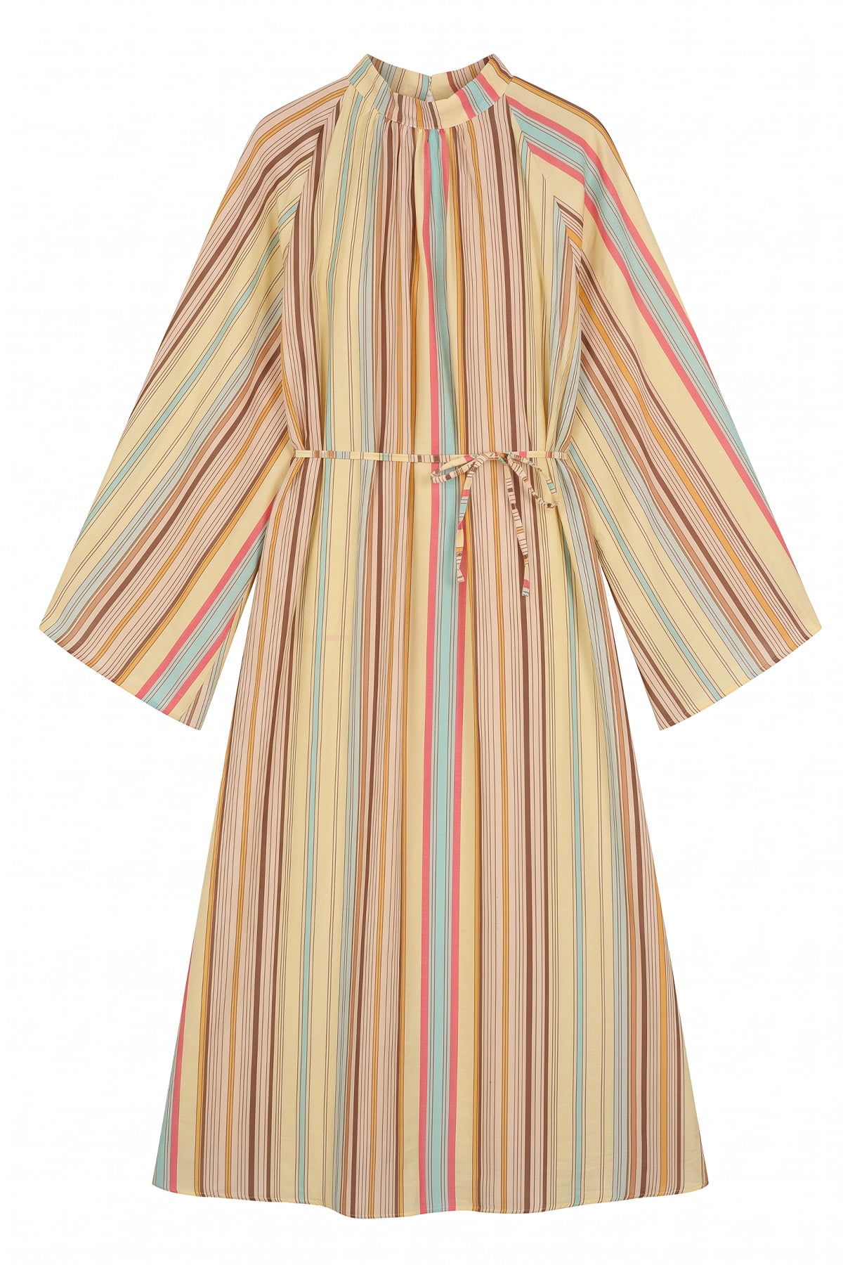 Çizgili  Elbise Y0165 - SARI  |  