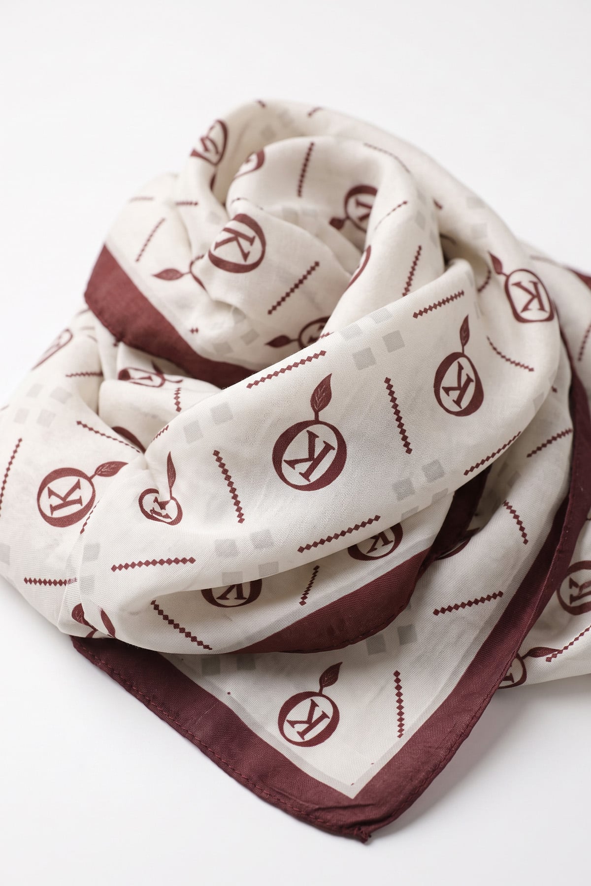 Dama K Desenli Aqua Soft Şal 4076 - BORDO |  