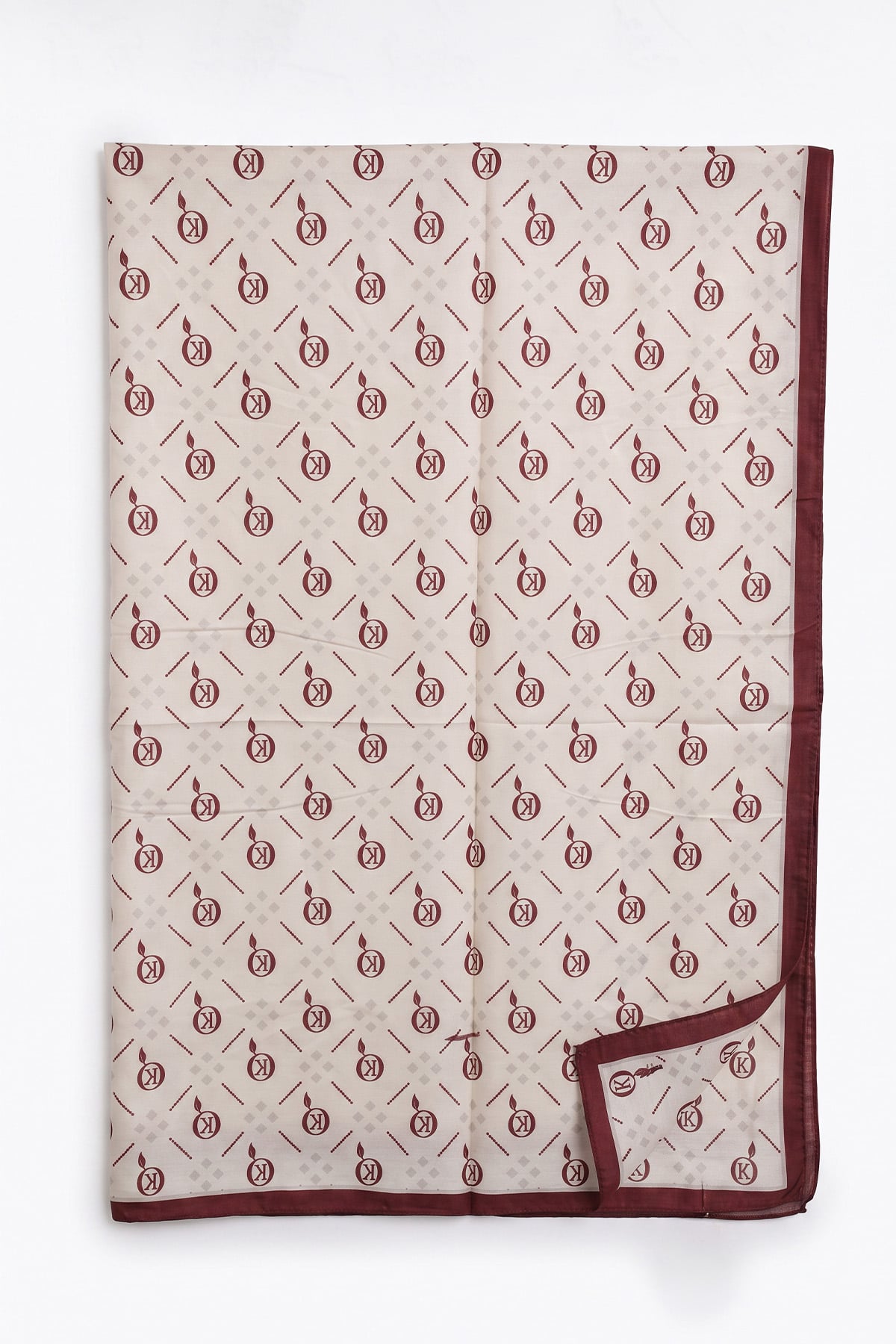 Dama K Desenli Aqua Soft Şal 4076 - BORDO |  