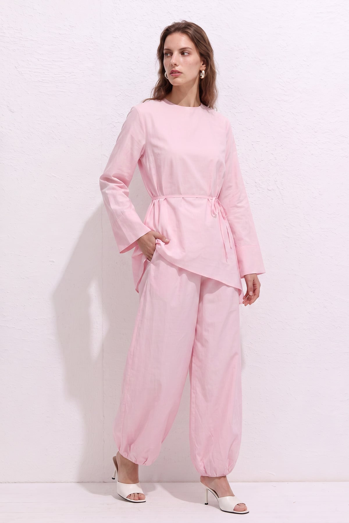 Asimetrik Vual Takım Y0161 - PEMBE  |  